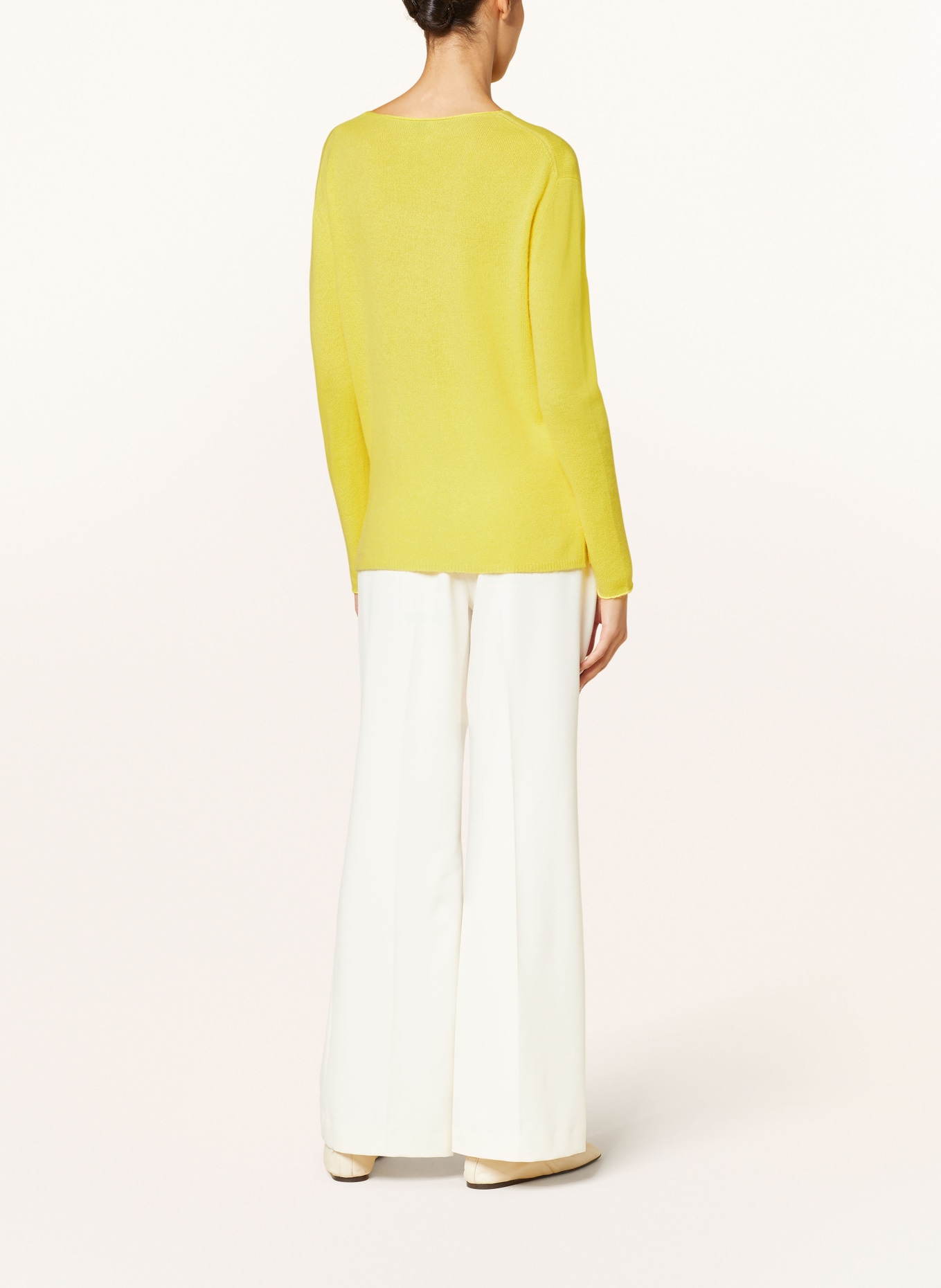 ALLUDE Cashmere sweater, Color: YELLOW (Image 3)