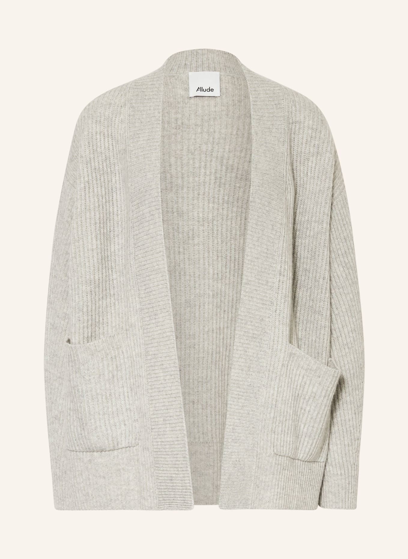 ALLUDE Knit cardigan with cashmere, Color: LIGHT GRAY (Image 1)