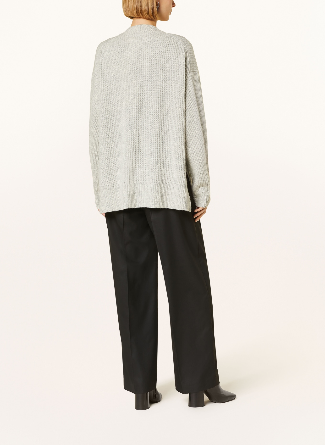 ALLUDE Knit cardigan with cashmere, Color: LIGHT GRAY (Image 3)