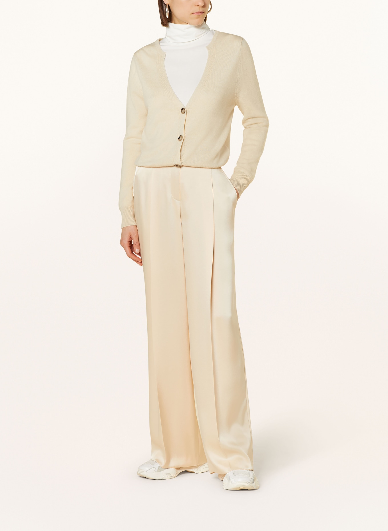 ALLUDE Oversized cardigan made of cashmere, Color: CREAM (Image 2)
