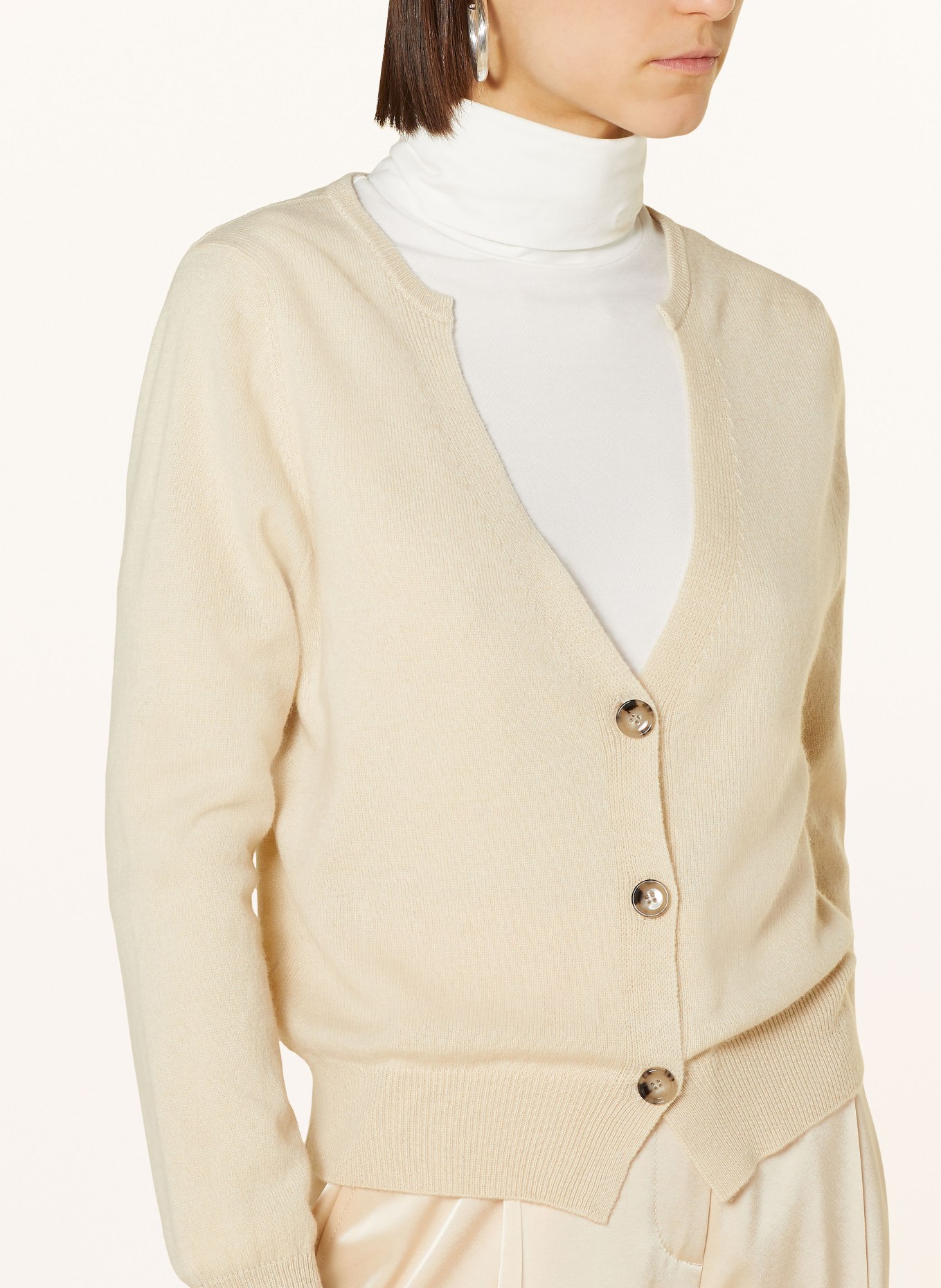 ALLUDE Oversized cardigan made of cashmere, Color: CREAM (Image 4)