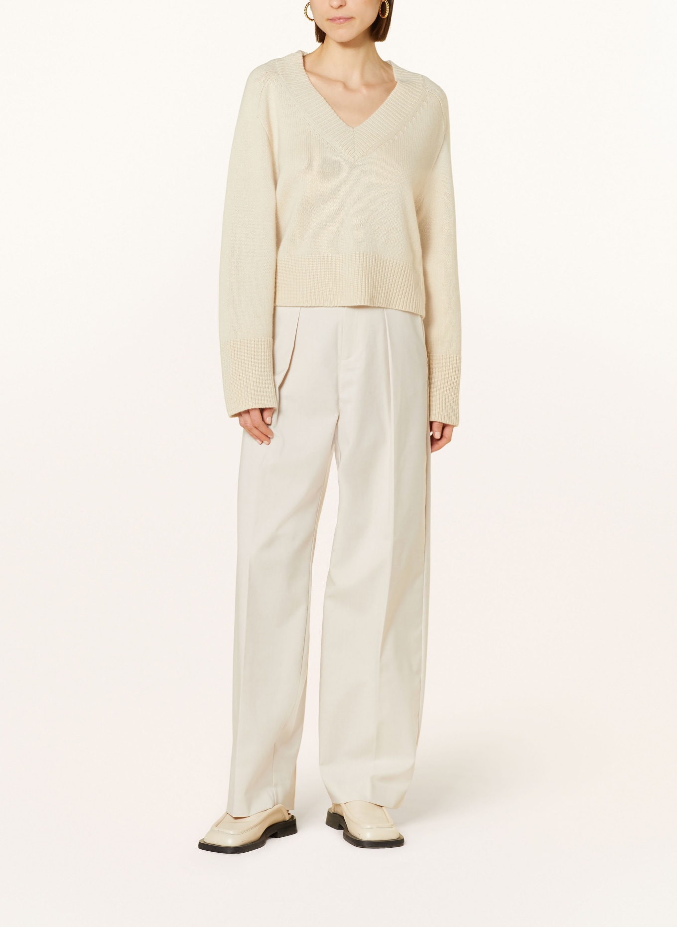 ALLUDE Cashmere-Pullover, Farbe: CREME (Bild 2)