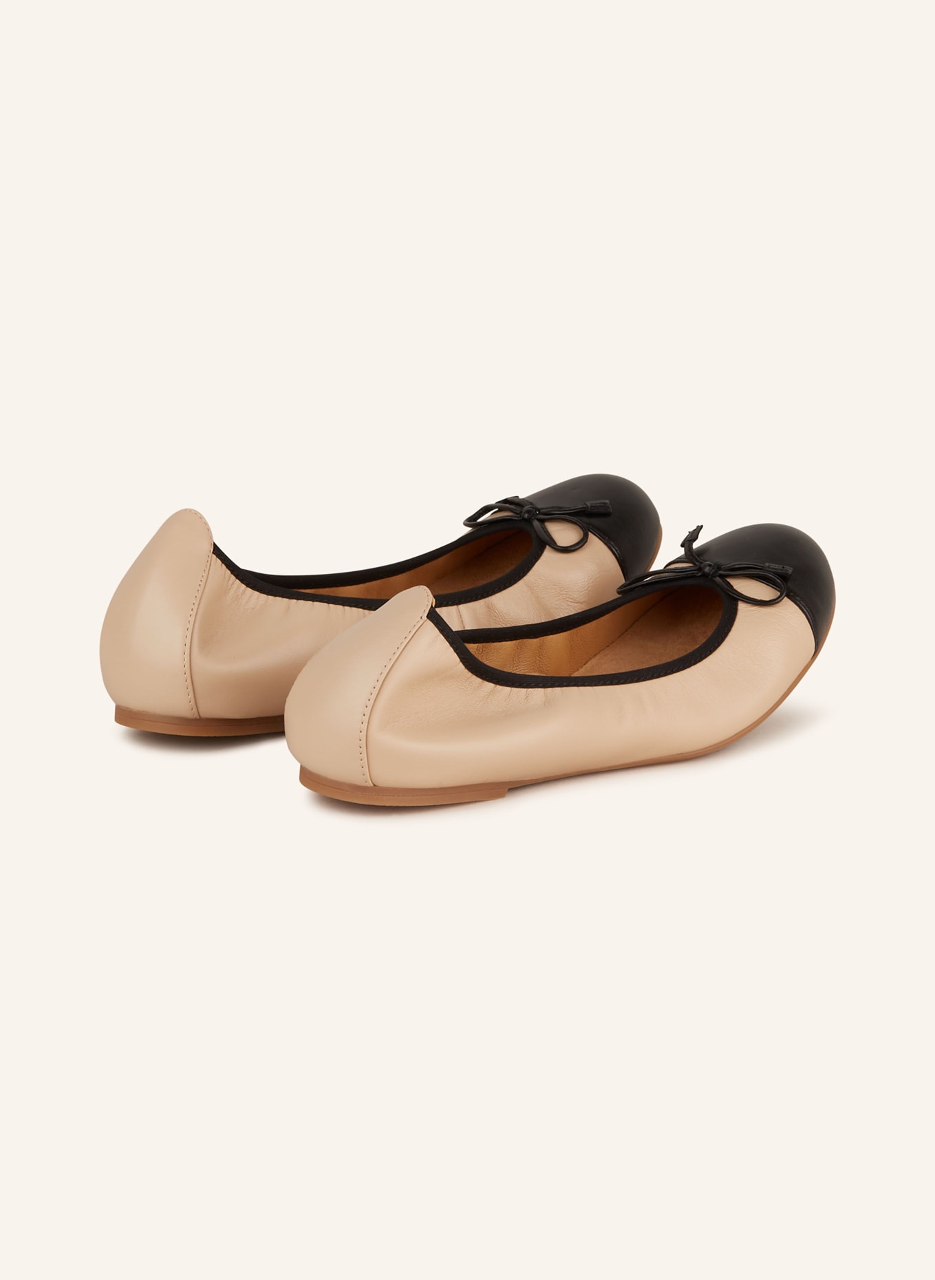 UNISA Ballerinas AUTO, Farbe: BEIGE/ SCHWARZ (Bild 2)