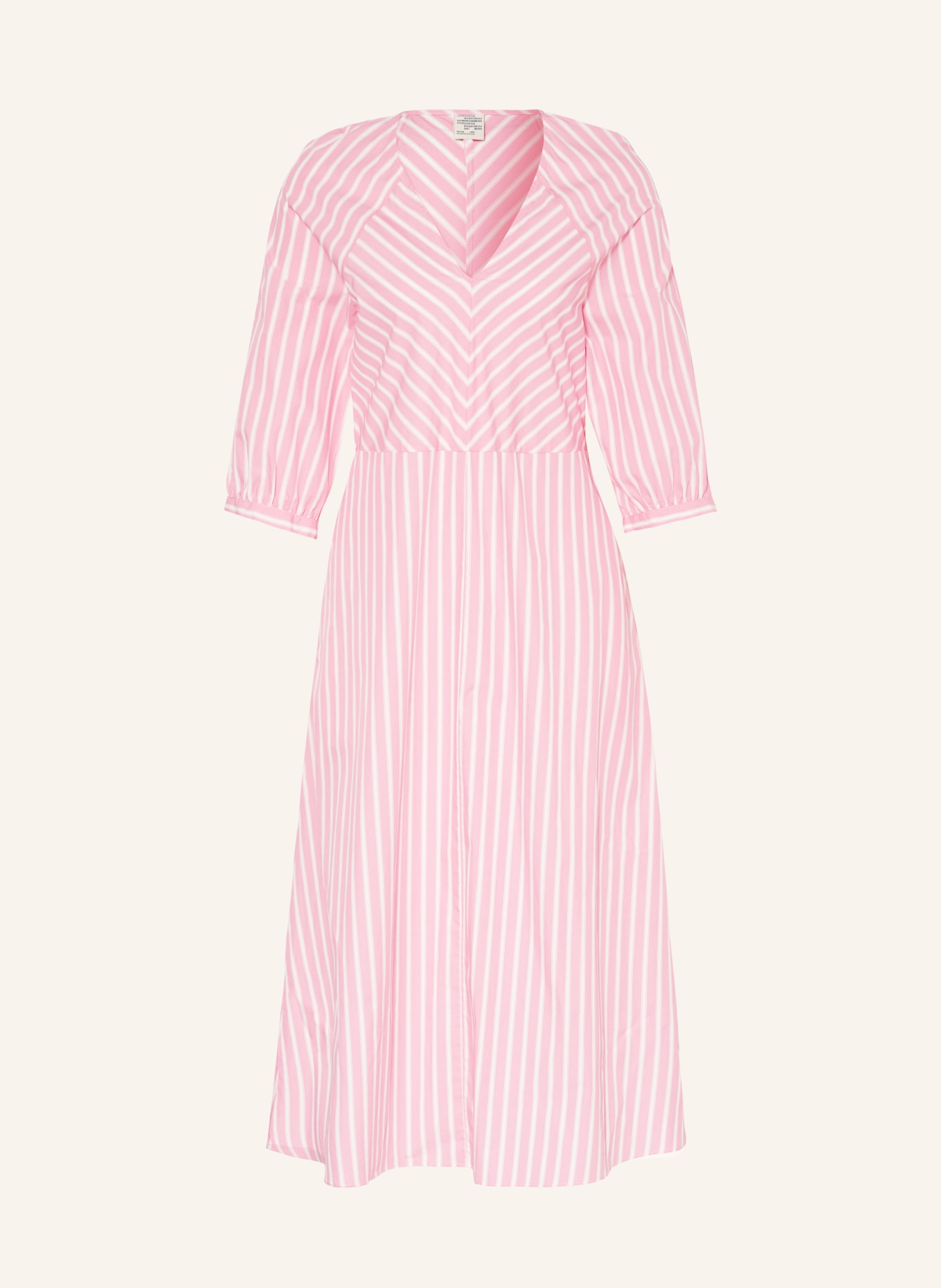 BAUM UND PFERDGARTEN Kleid ABA mit 3/4-Arm, Farbe: ROSA/ WEISS (Bild 1)