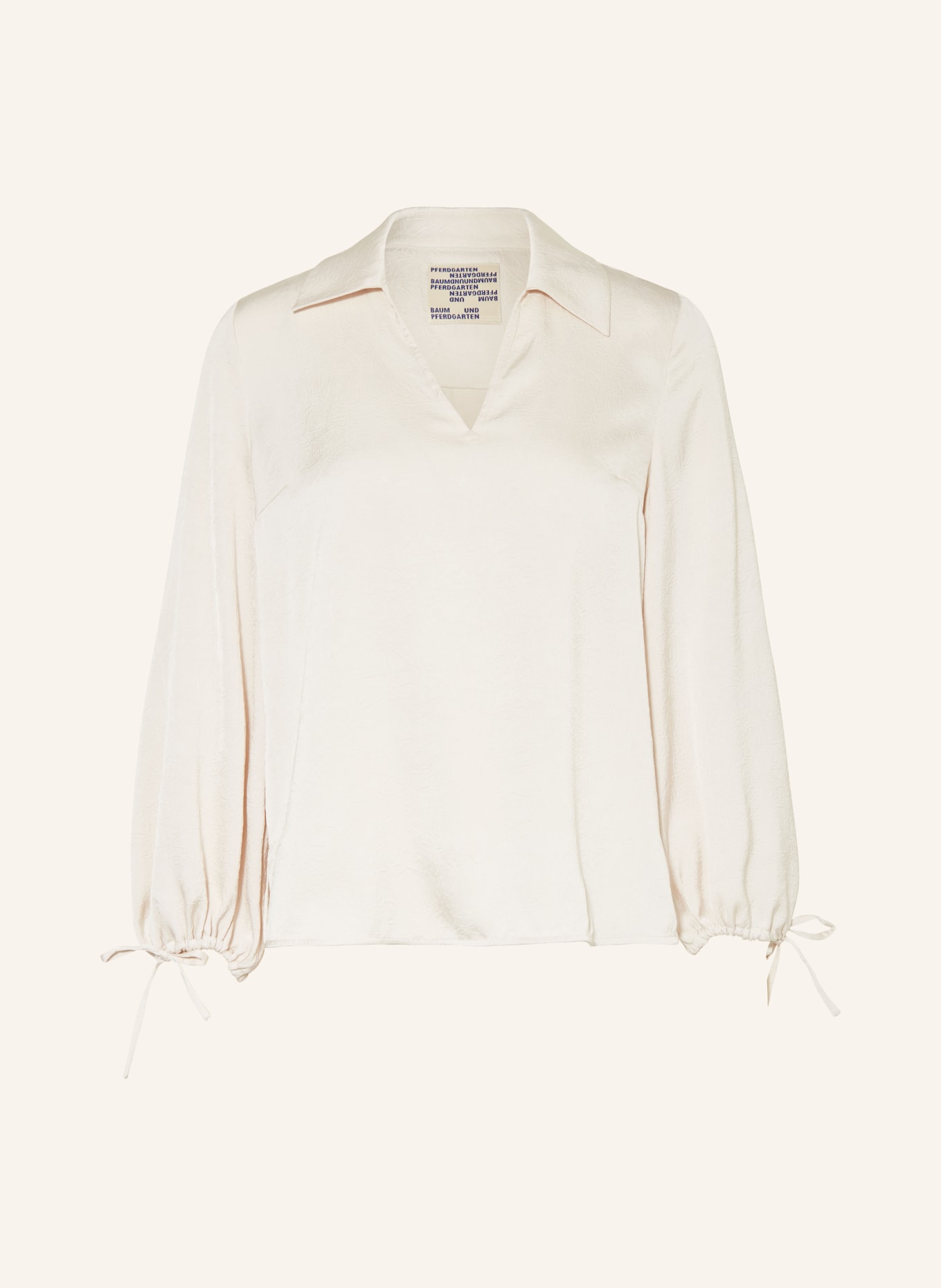 BAUM UND PFERDGARTEN Shirt blouse MAISIE made of satin, Color: CREAM (Image 1)