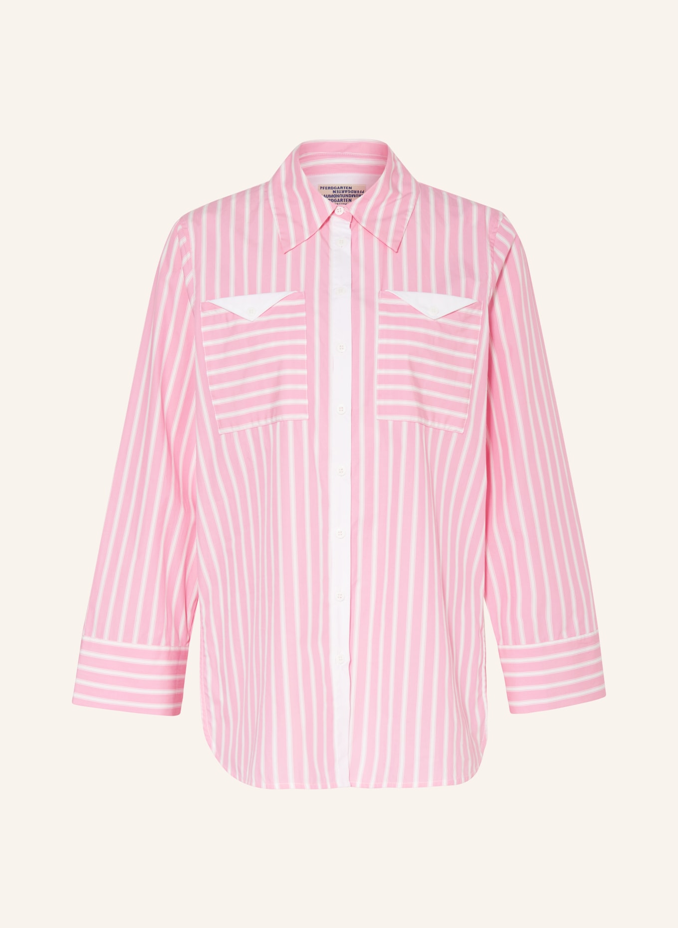 BAUM UND PFERDGARTEN Shirt blouse MAJSE, Color: PINK/ WHITE (Image 1)