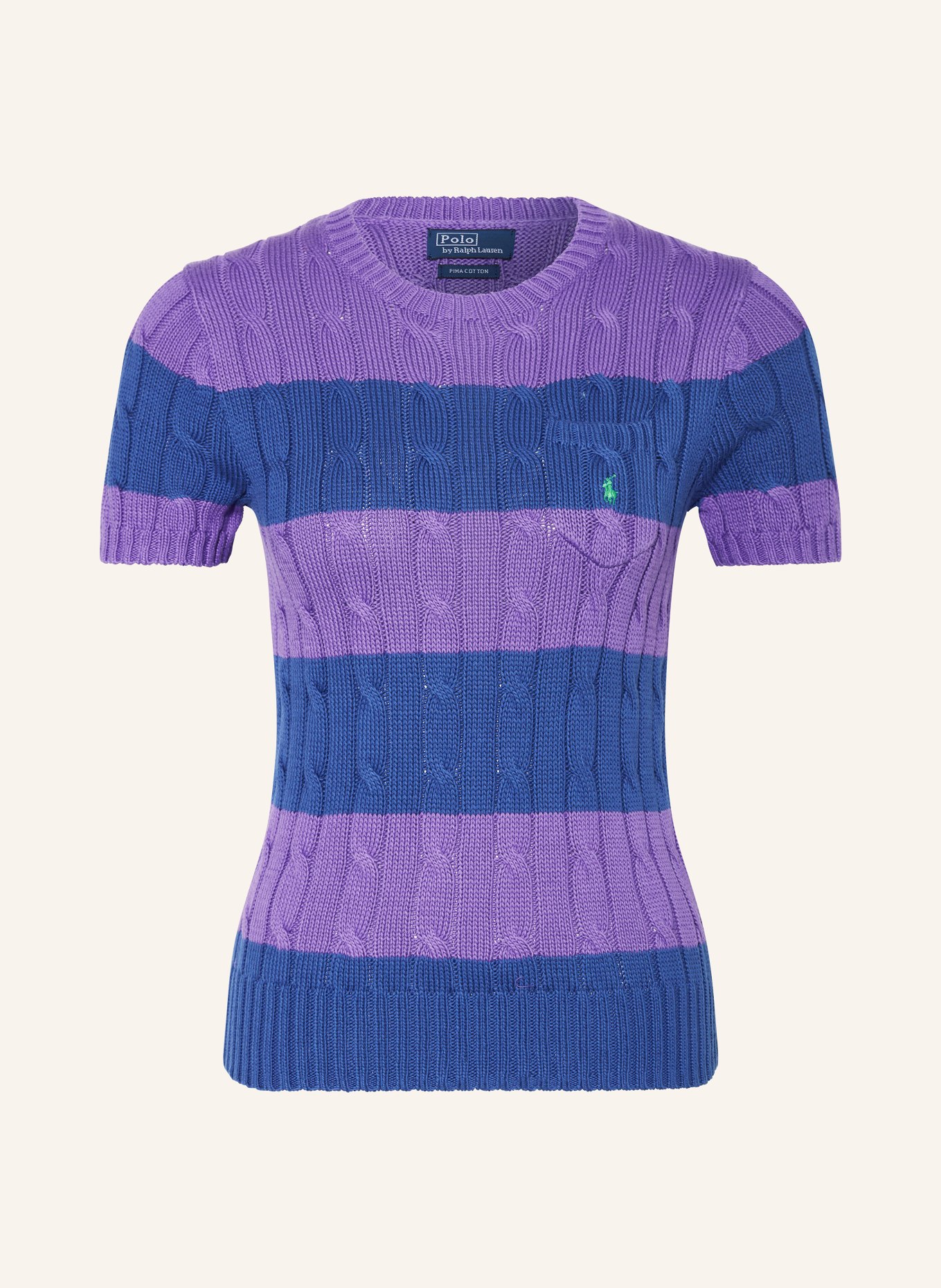 POLO RALPH LAUREN Strickshirt, Farbe: LILA/ DUNKELBLAU (Bild 1)