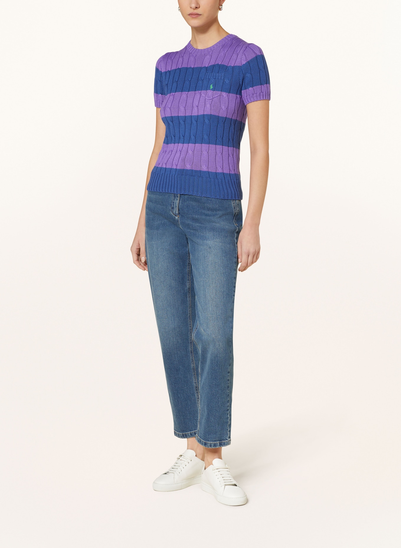 POLO RALPH LAUREN Strickshirt, Farbe: LILA/ DUNKELBLAU (Bild 2)