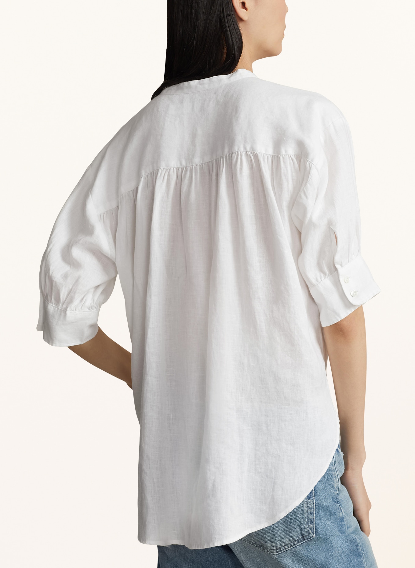 POLO RALPH LAUREN Blusenshirt aus Leinen, Farbe: WEISS (Bild 3)