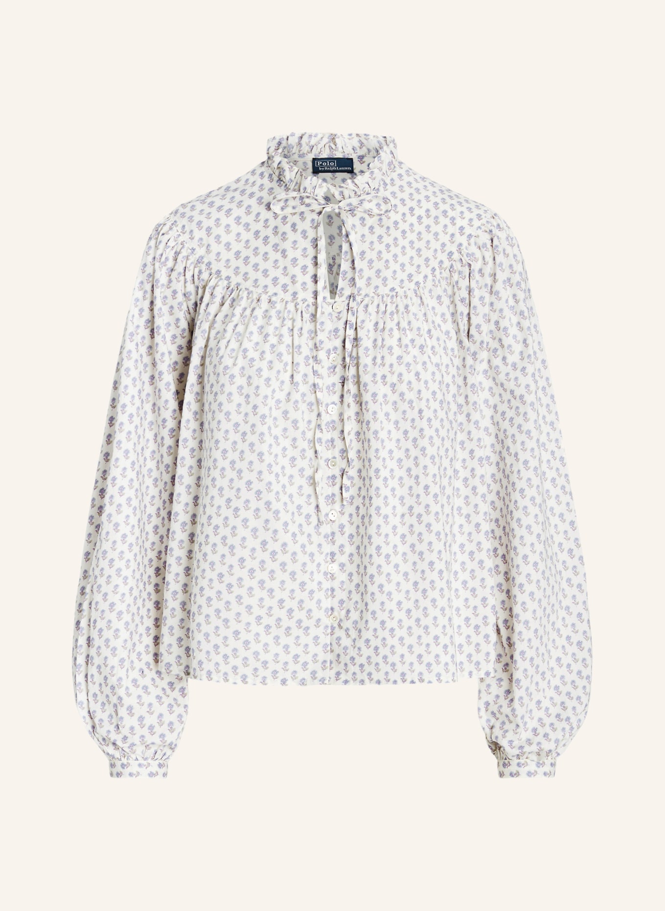 POLO RALPH LAUREN Shirt blouse, Color: WHITE/ PURPLE/ GREEN (Image 1)
