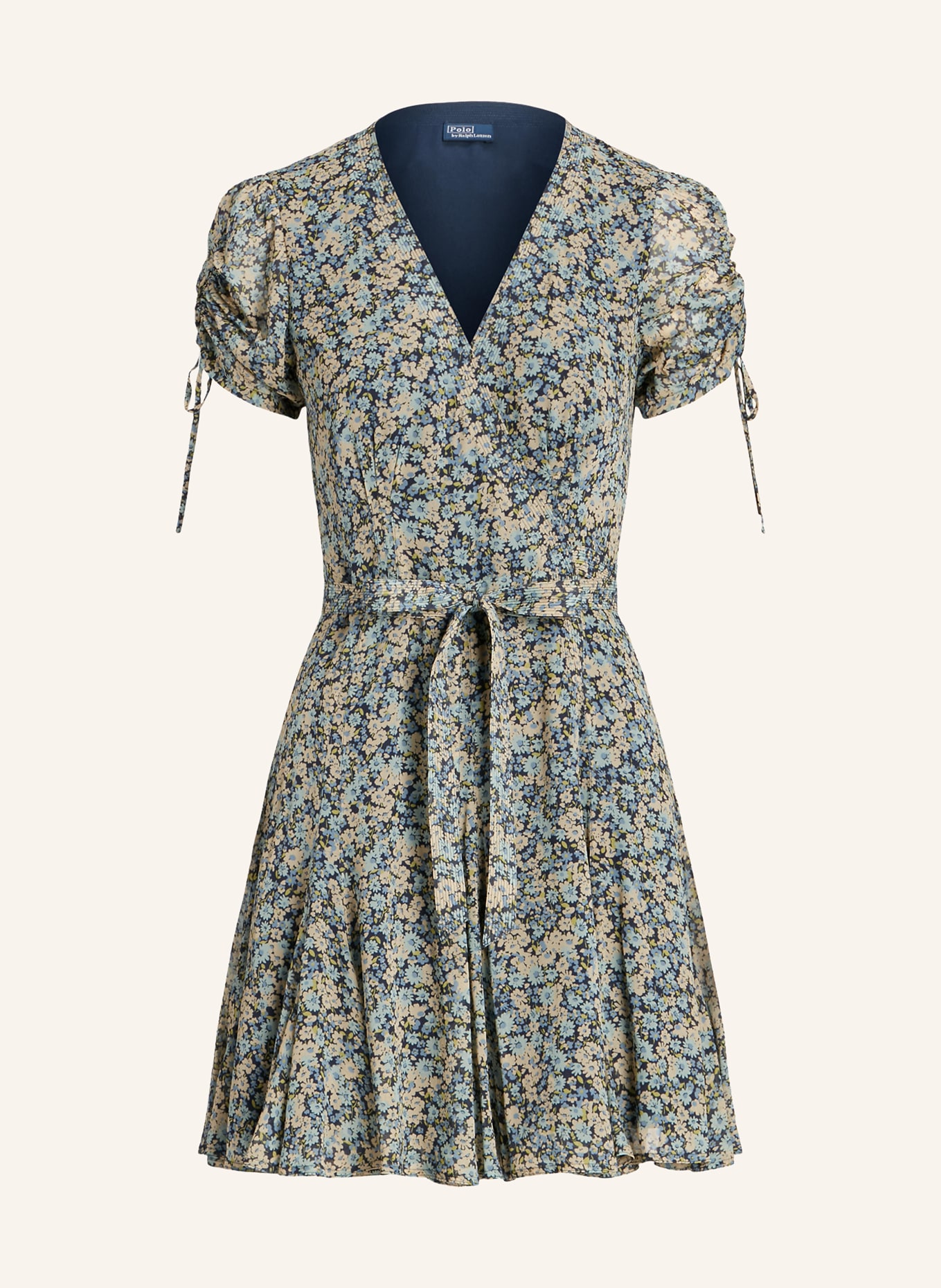 POLO RALPH LAUREN Wrap dress, Color: DARK BLUE/ MINT (Image 1)