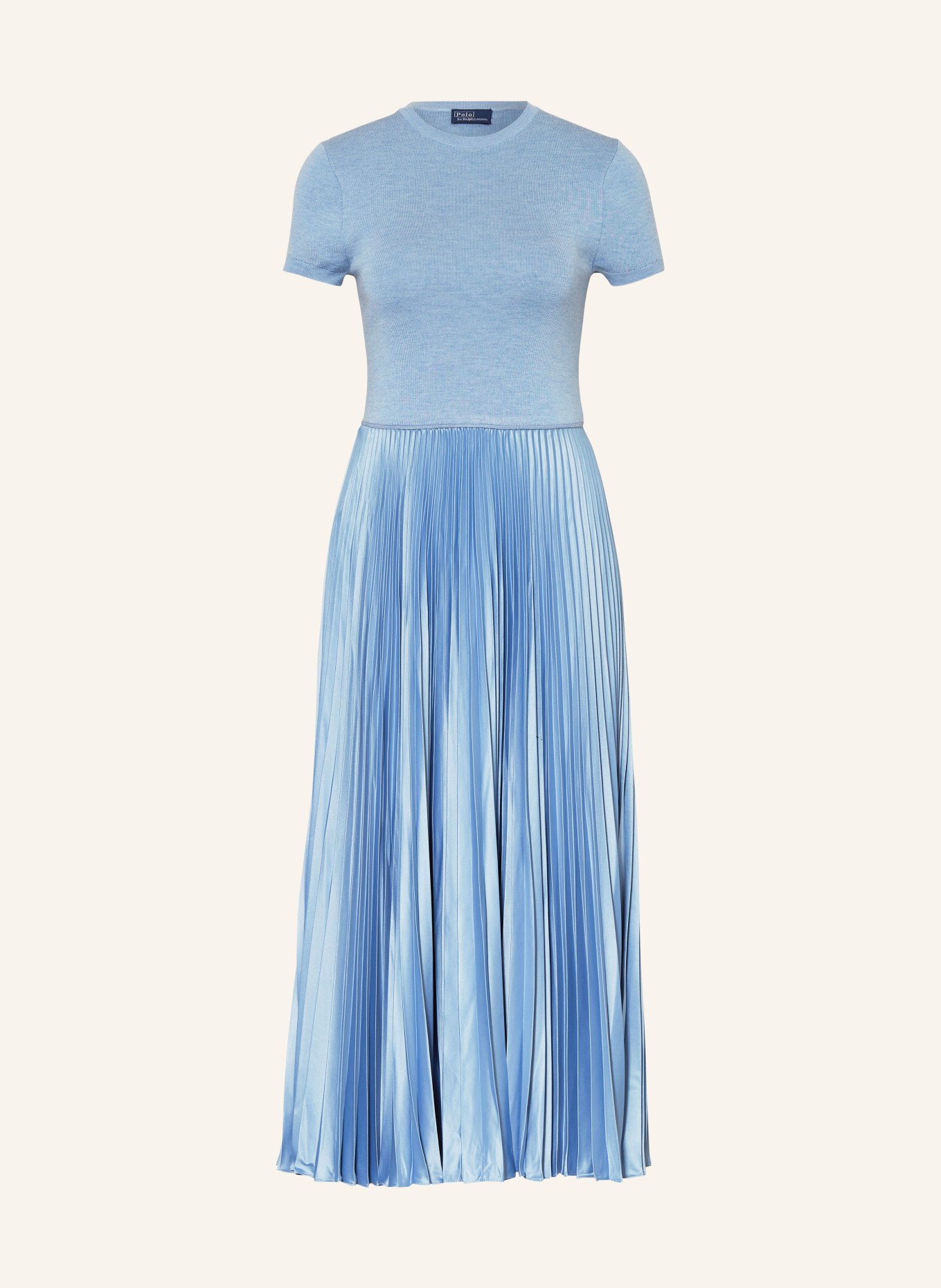 POLO RALPH LAUREN Dress in mixed materials, Color: LIGHT BLUE (Image 1)