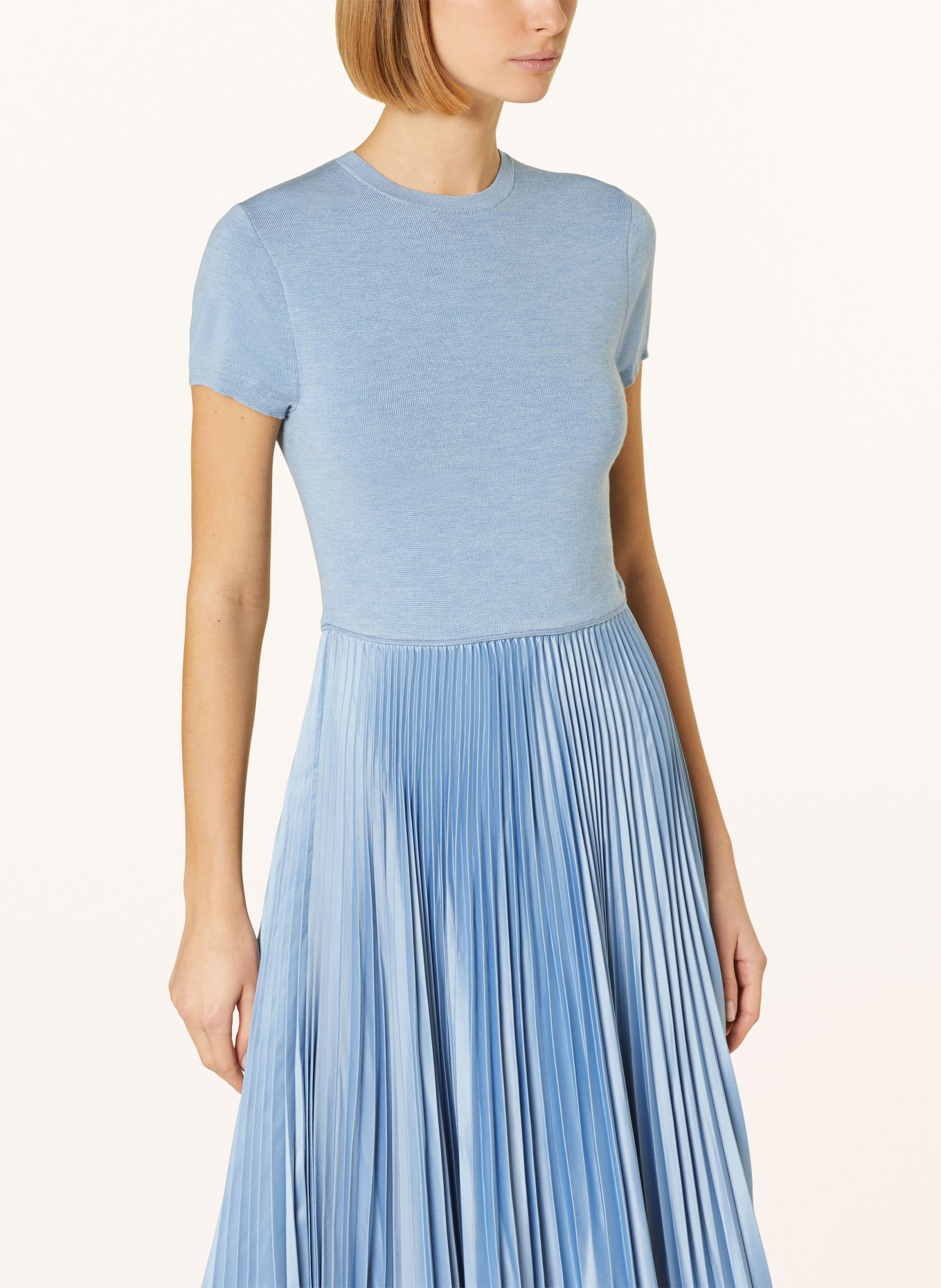 POLO RALPH LAUREN Kleid im Materialmix, Farbe: HELLBLAU (Bild 4)