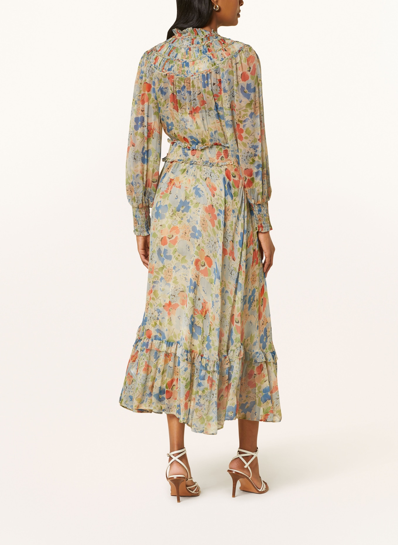 POLO RALPH LAUREN Kleid mit Rüschen, Farbe: BLAU/ GRÜN/ ORANGE (Bild 3)