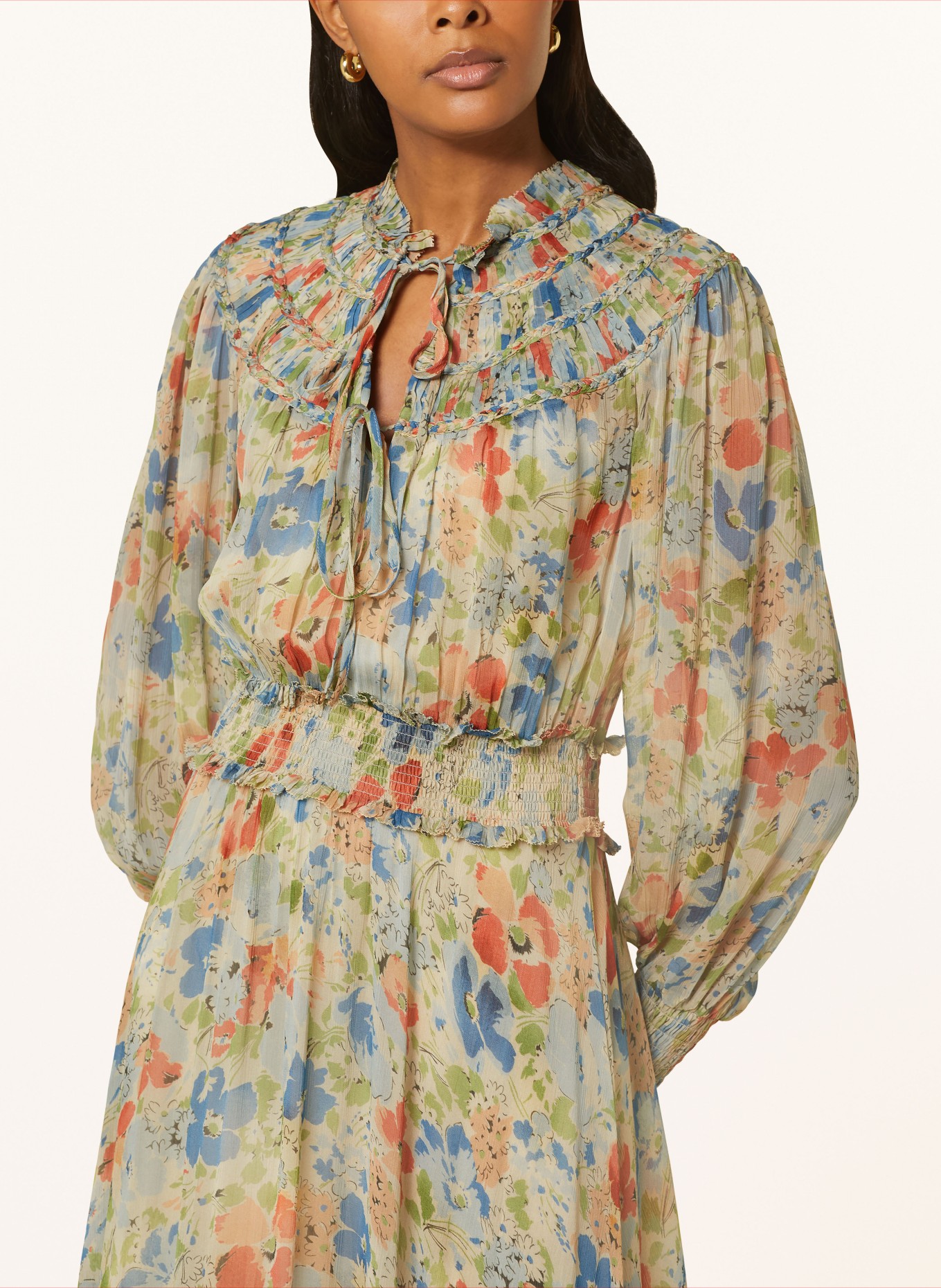 POLO RALPH LAUREN Kleid mit Rüschen, Farbe: BLAU/ GRÜN/ ORANGE (Bild 4)