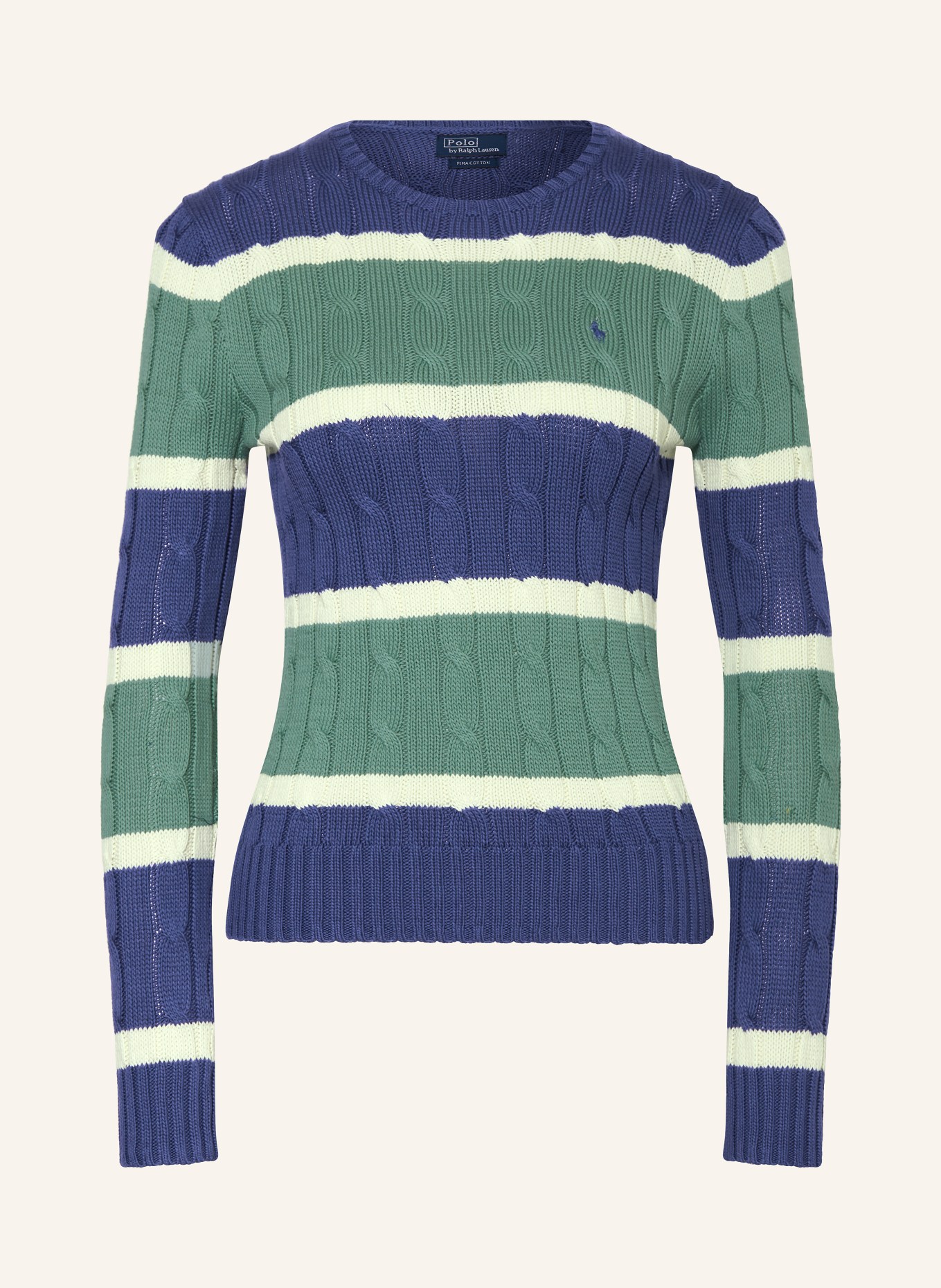 POLO RALPH LAUREN Sweater, Color: BLUE/ LIGHT GREEN/ WHITE (Image 1)