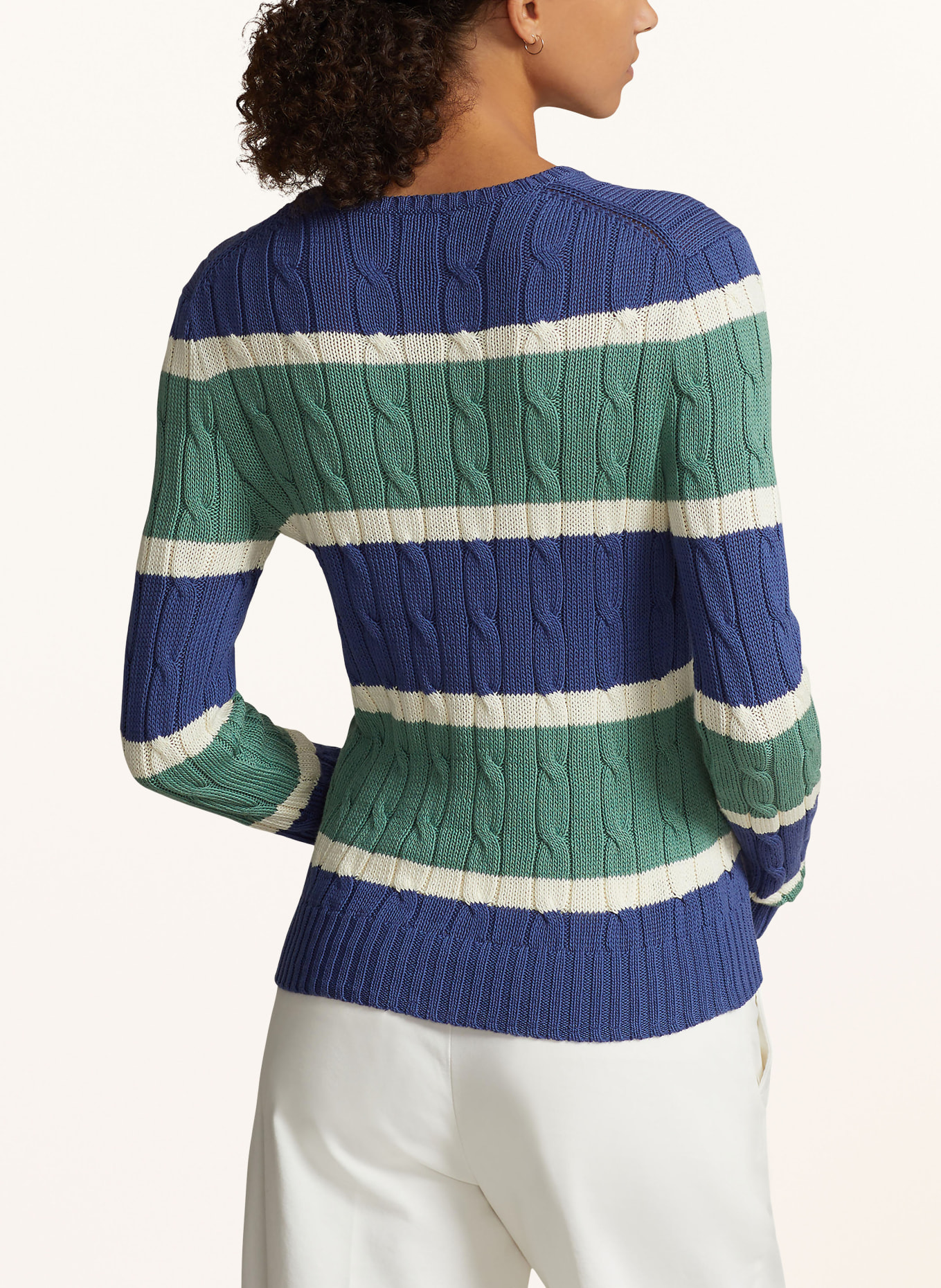 POLO RALPH LAUREN Sweater, Color: BLUE/ LIGHT GREEN/ WHITE (Image 3)