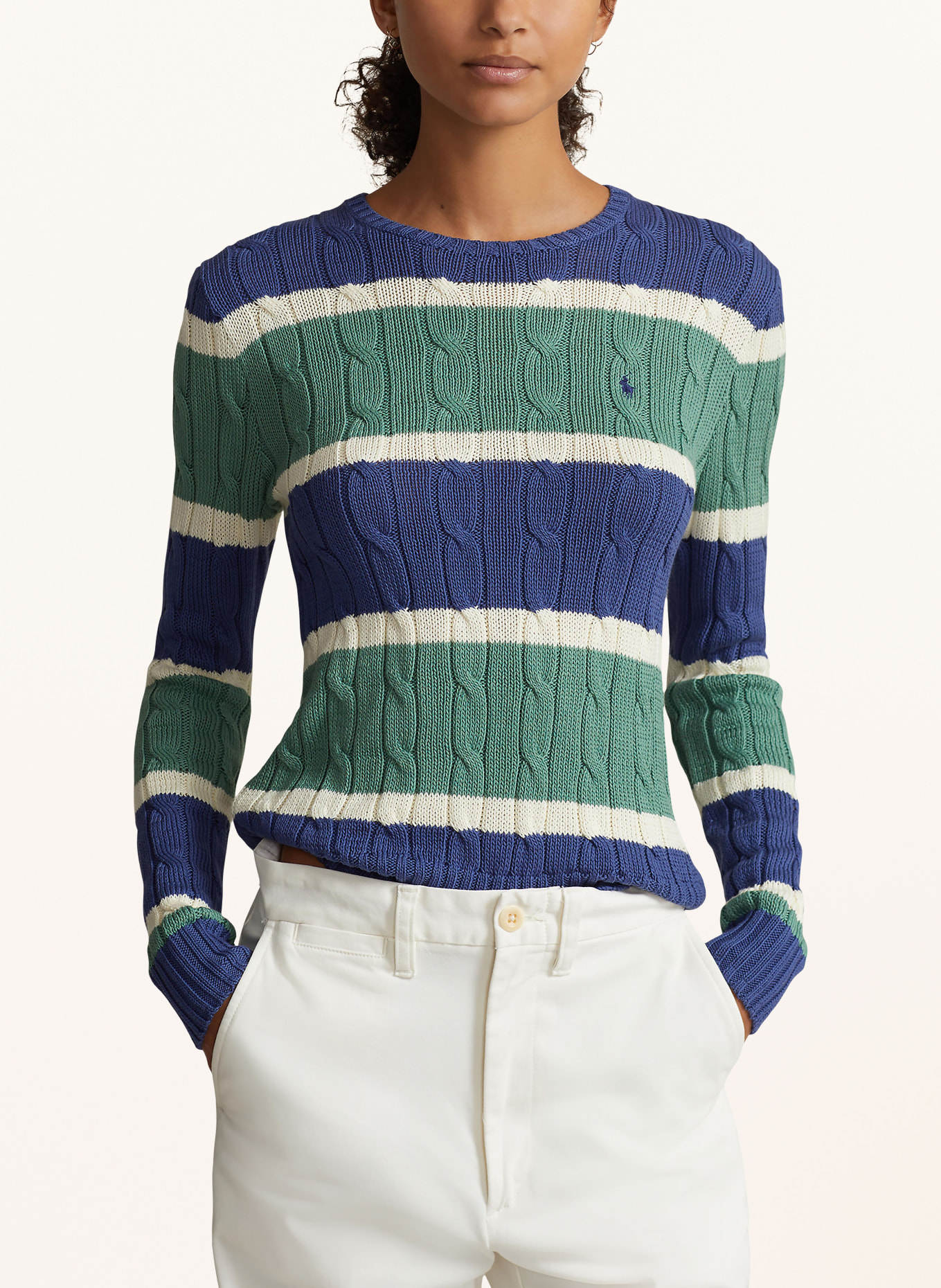 POLO RALPH LAUREN Sweater, Color: BLUE/ LIGHT GREEN/ WHITE (Image 4)