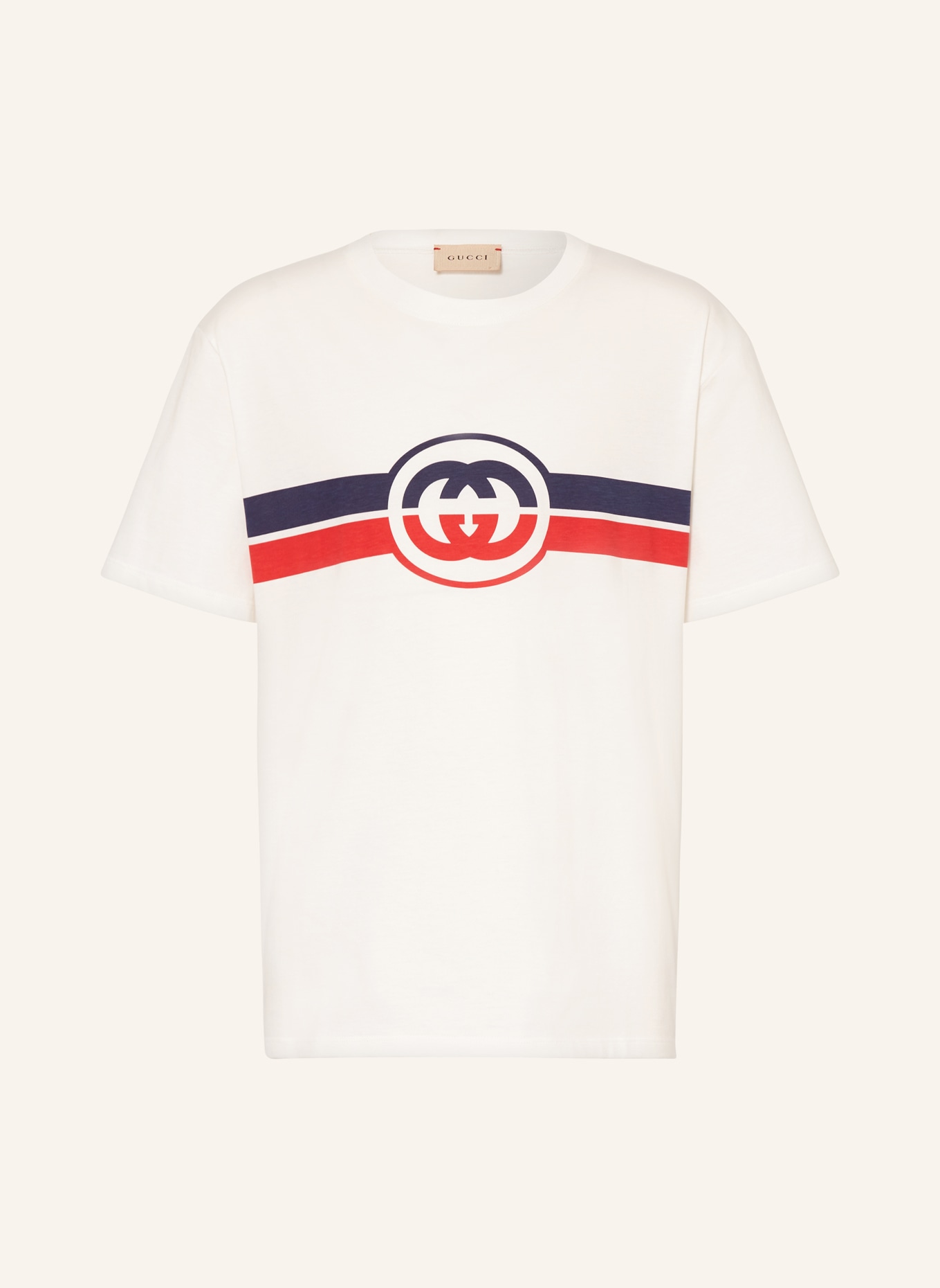 GUCCI T-Shirt, Farbe: WEISS/ DUNKELBLAU/ ROT (Bild 1)