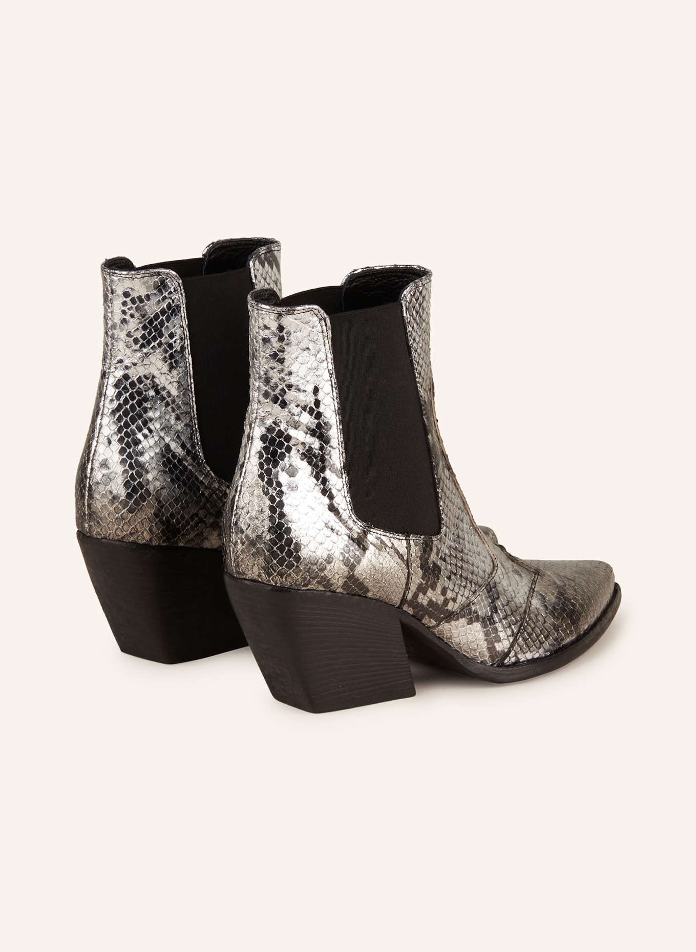 ELENA IACHI Cowboy boots, Color: SILVER/ BLACK (Image 2)