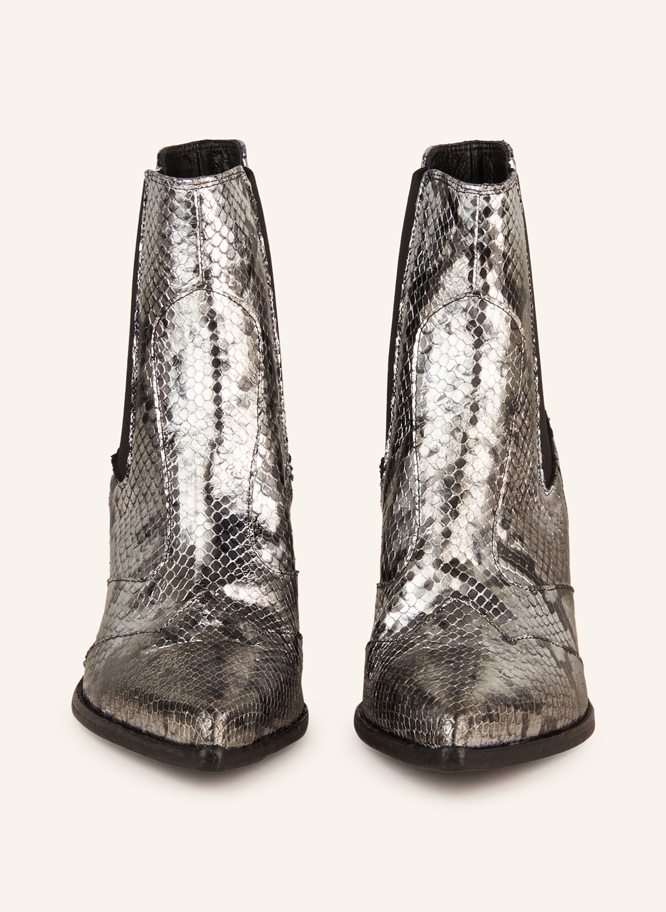 ELENA IACHI Cowboy boots, Color: SILVER/ BLACK (Image 3)
