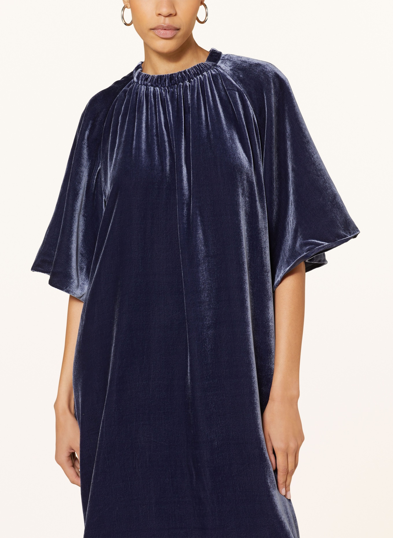 Cos blue velvet dress new arrivals