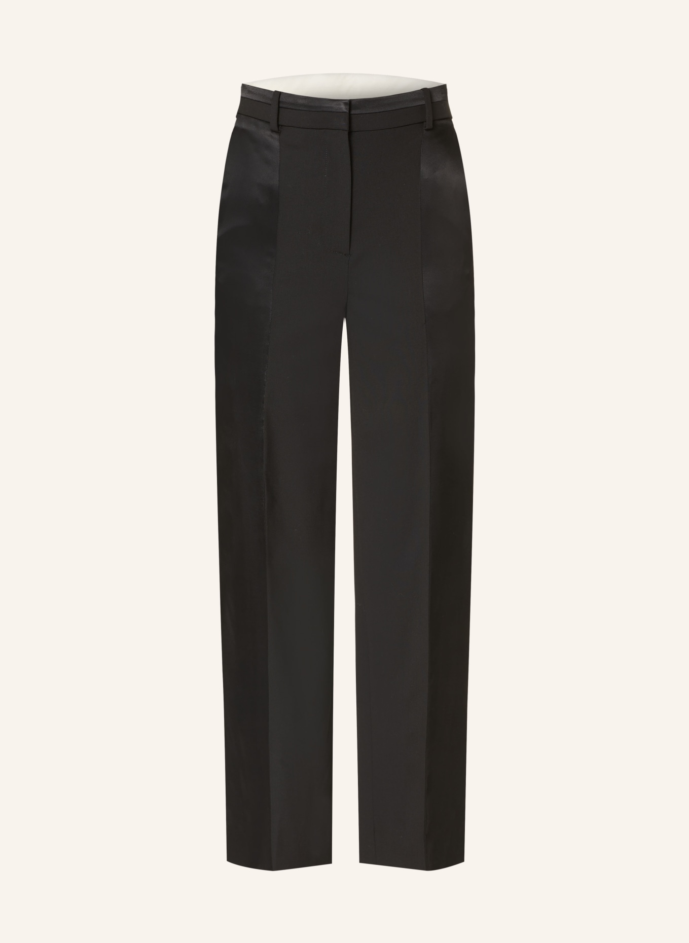 WIDE-LEG TAILORED WOOL-BLEND TROUSERS - GREY - COS