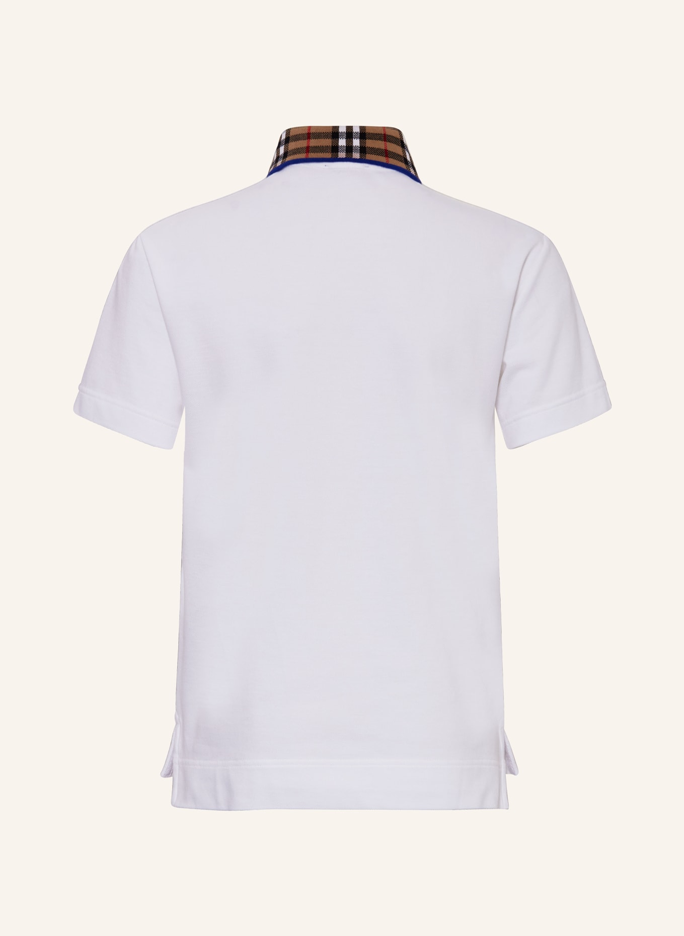 BURBERRY Piqué-Poloshirt, Farbe: WEISS/ BEIGE/ SCHWARZ (Bild 2)