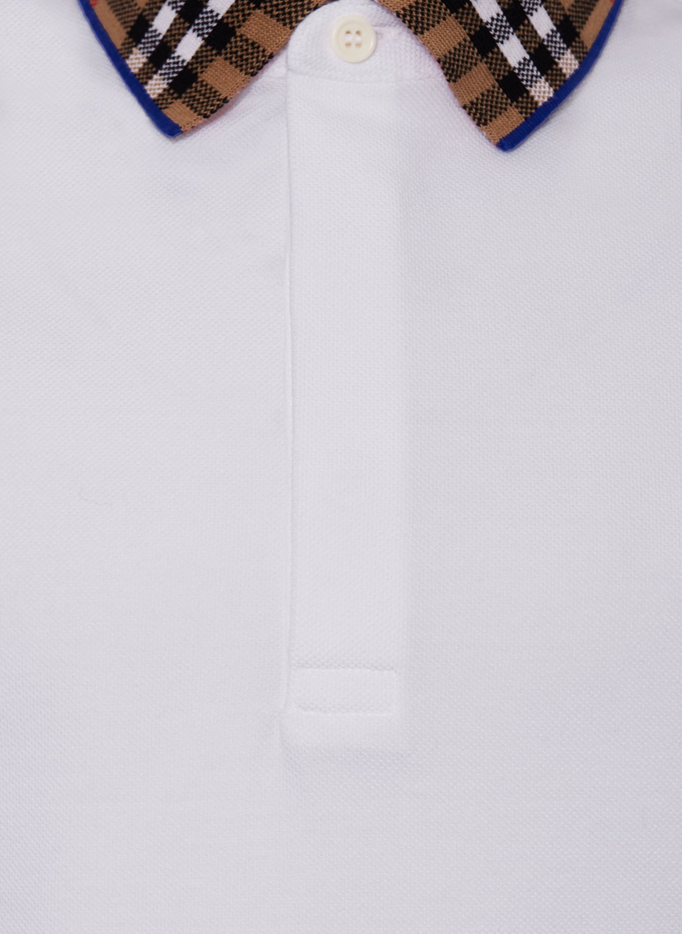 BURBERRY Piqué-Poloshirt, Farbe: WEISS/ BEIGE/ SCHWARZ (Bild 3)