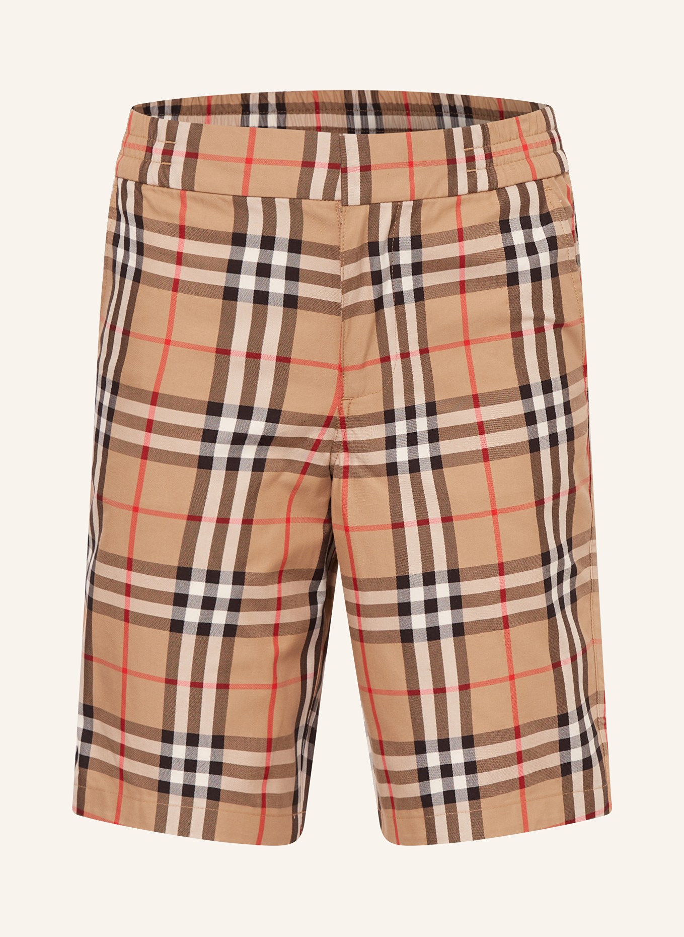 BURBERRY Shorts, Farbe: BEIGE/ SCHWARZ/ ROT (Bild 1)