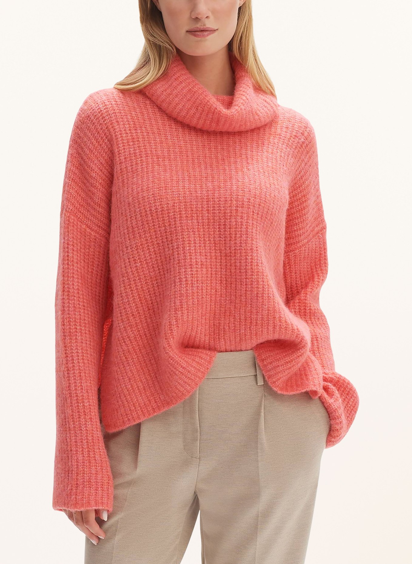 OPUS Turtleneck sweater PARJA, Color: LIGHT RED (Image 2)
