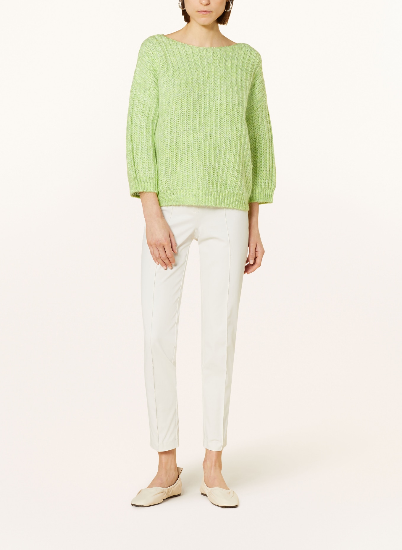 OPUS Sweater POLOMNA with 3/4 sleeves, Color: LIGHT GREEN (Image 2)