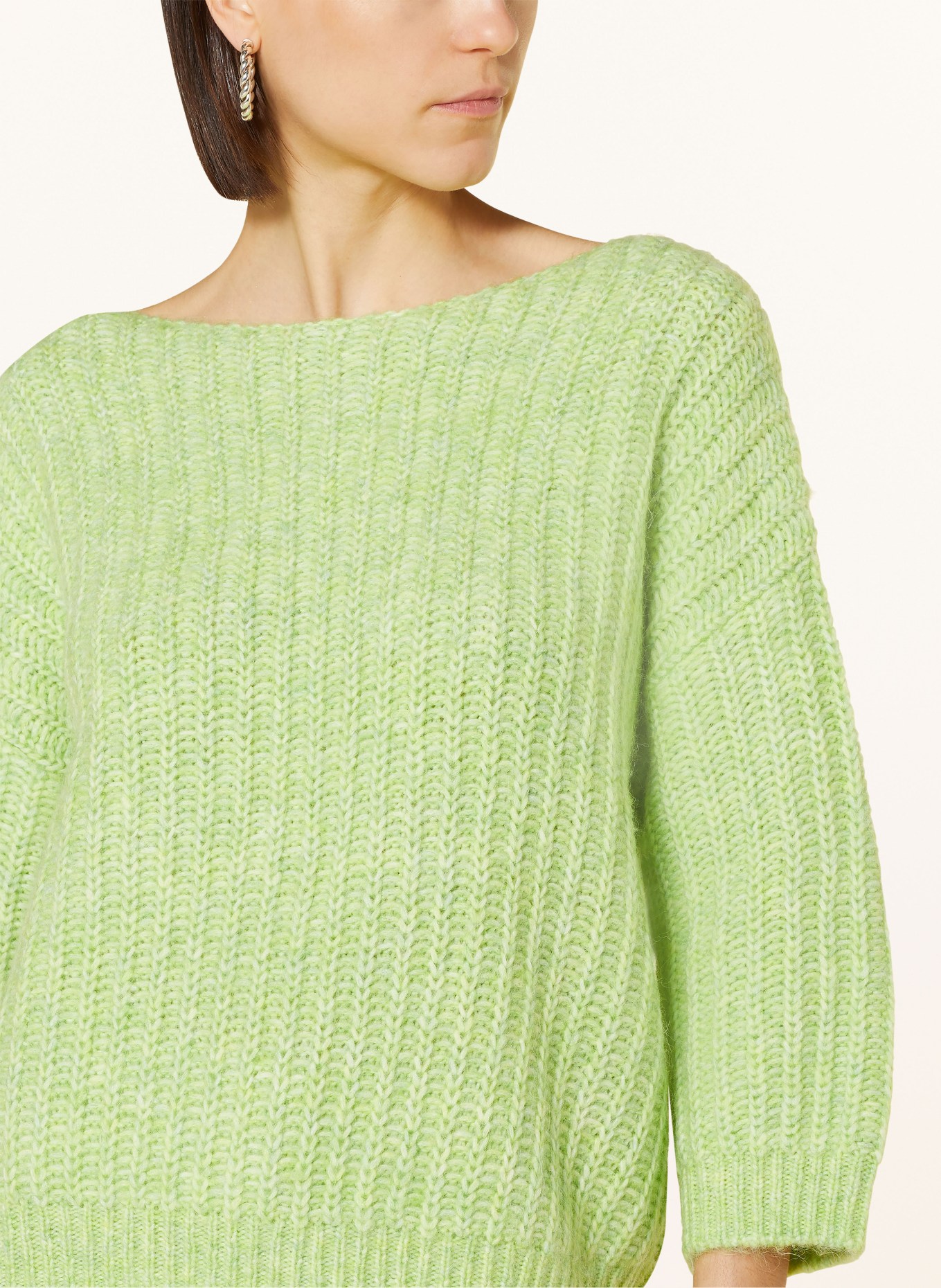 OPUS Sweater POLOMNA with 3/4 sleeves, Color: LIGHT GREEN (Image 4)