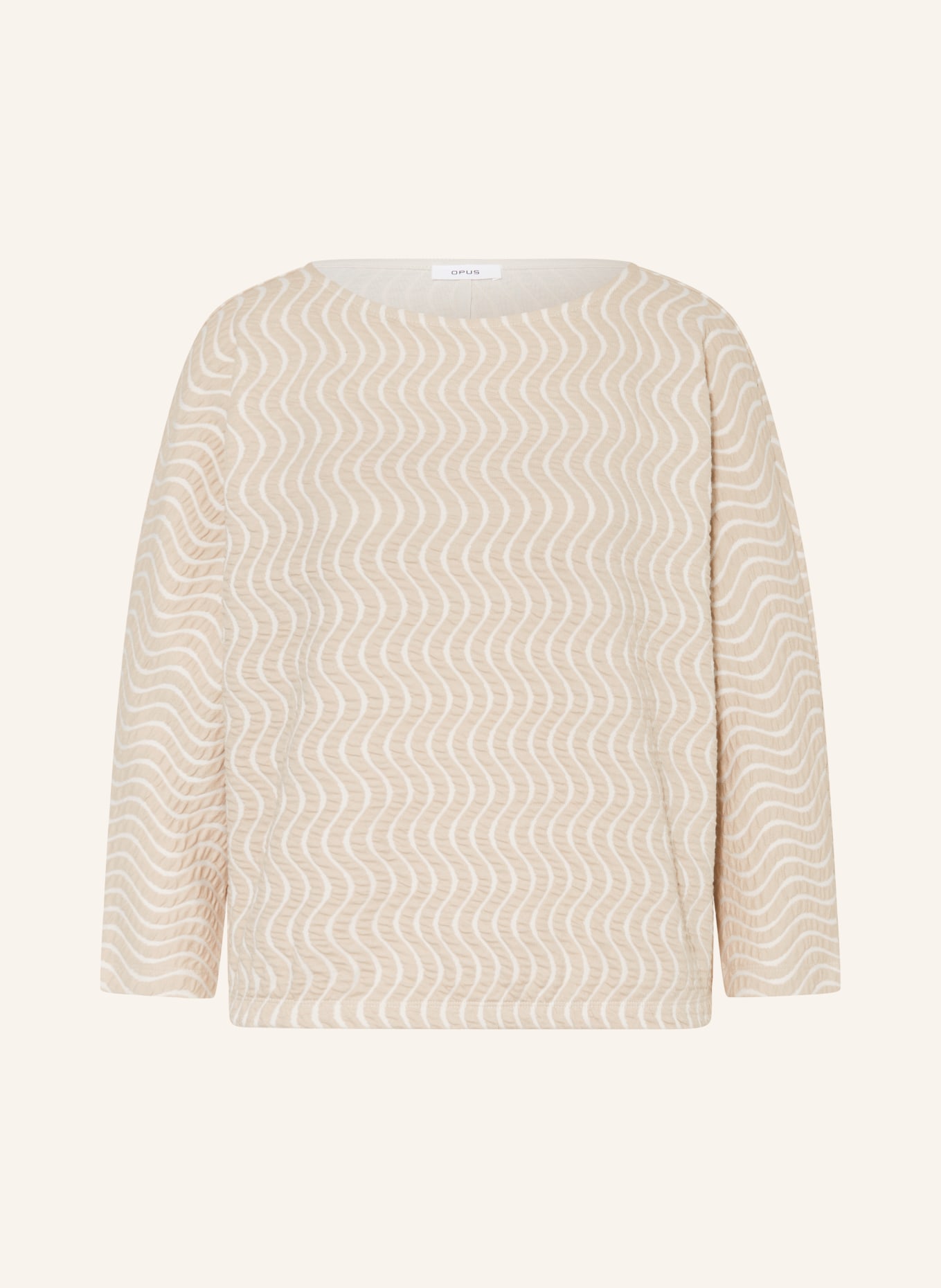 OPUS Sweatshirt GELLIG, Color: BEIGE/ WHITE (Image 1)