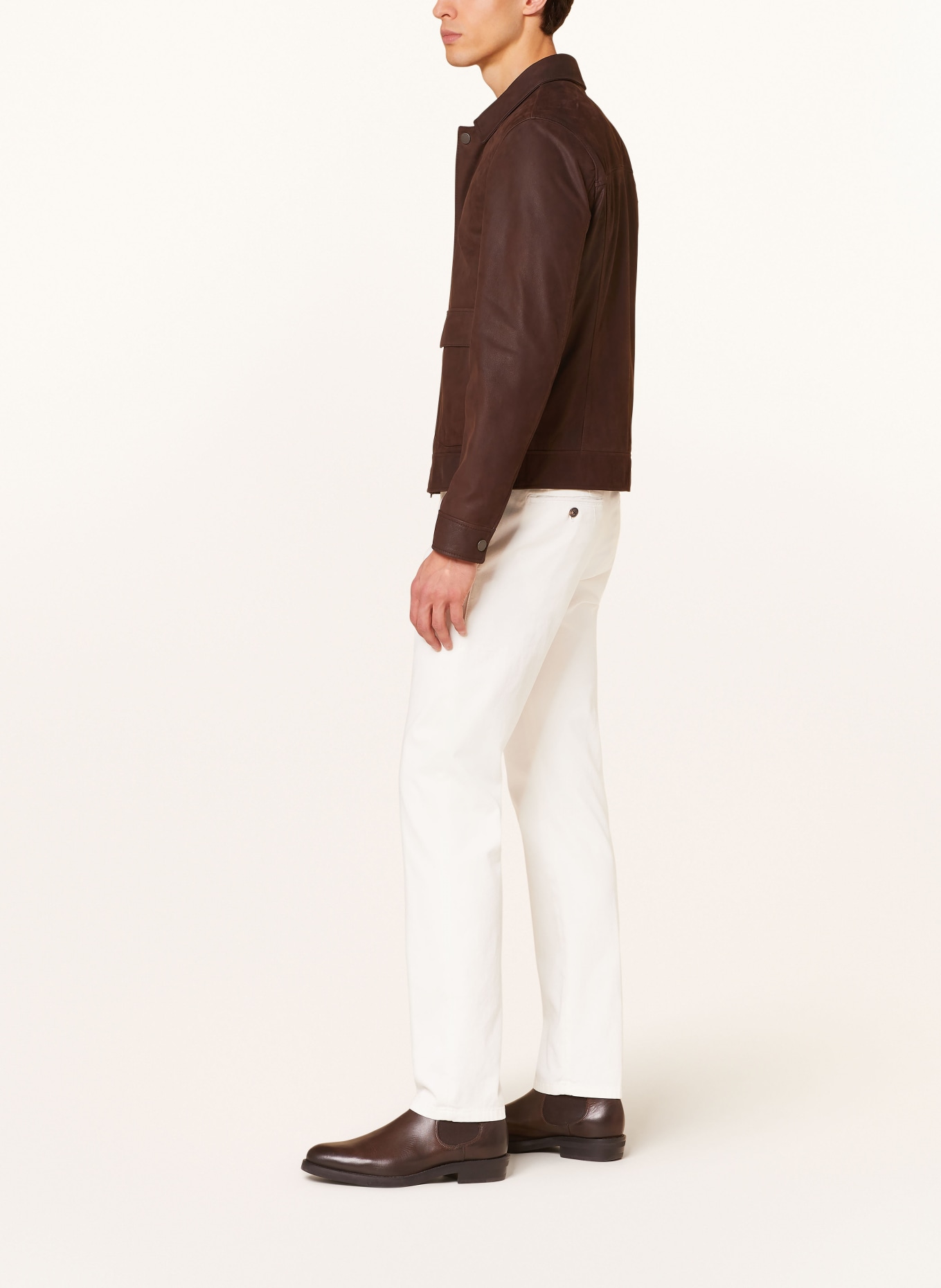 windsor. Cord chinos extra slim fit, Color: CREAM (Image 4)