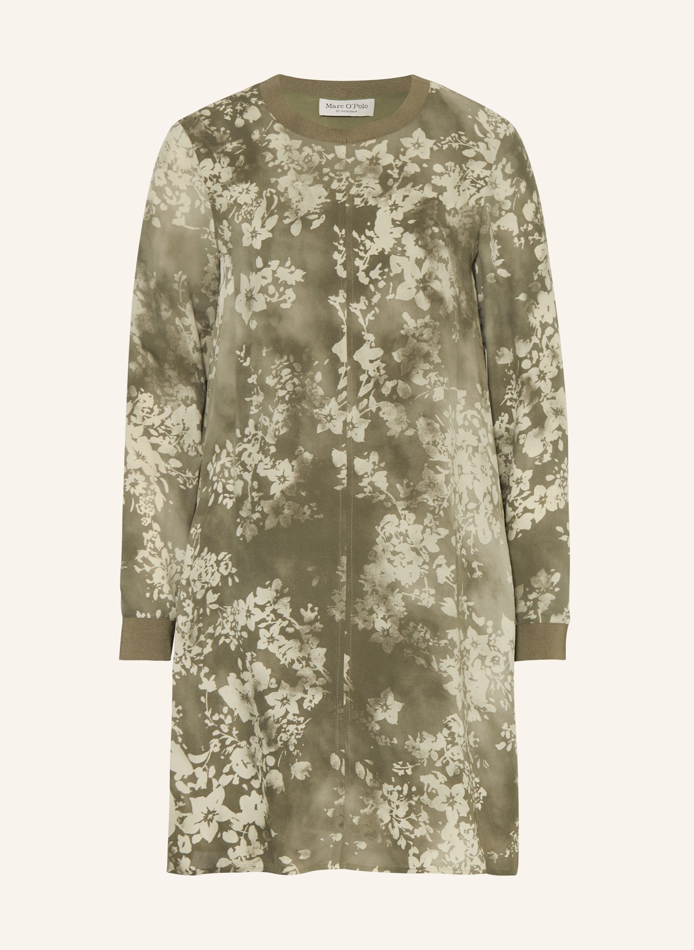 Marc O'Polo Dress in mixed materials, Color: OLIVE/ ECRU (Image 1)