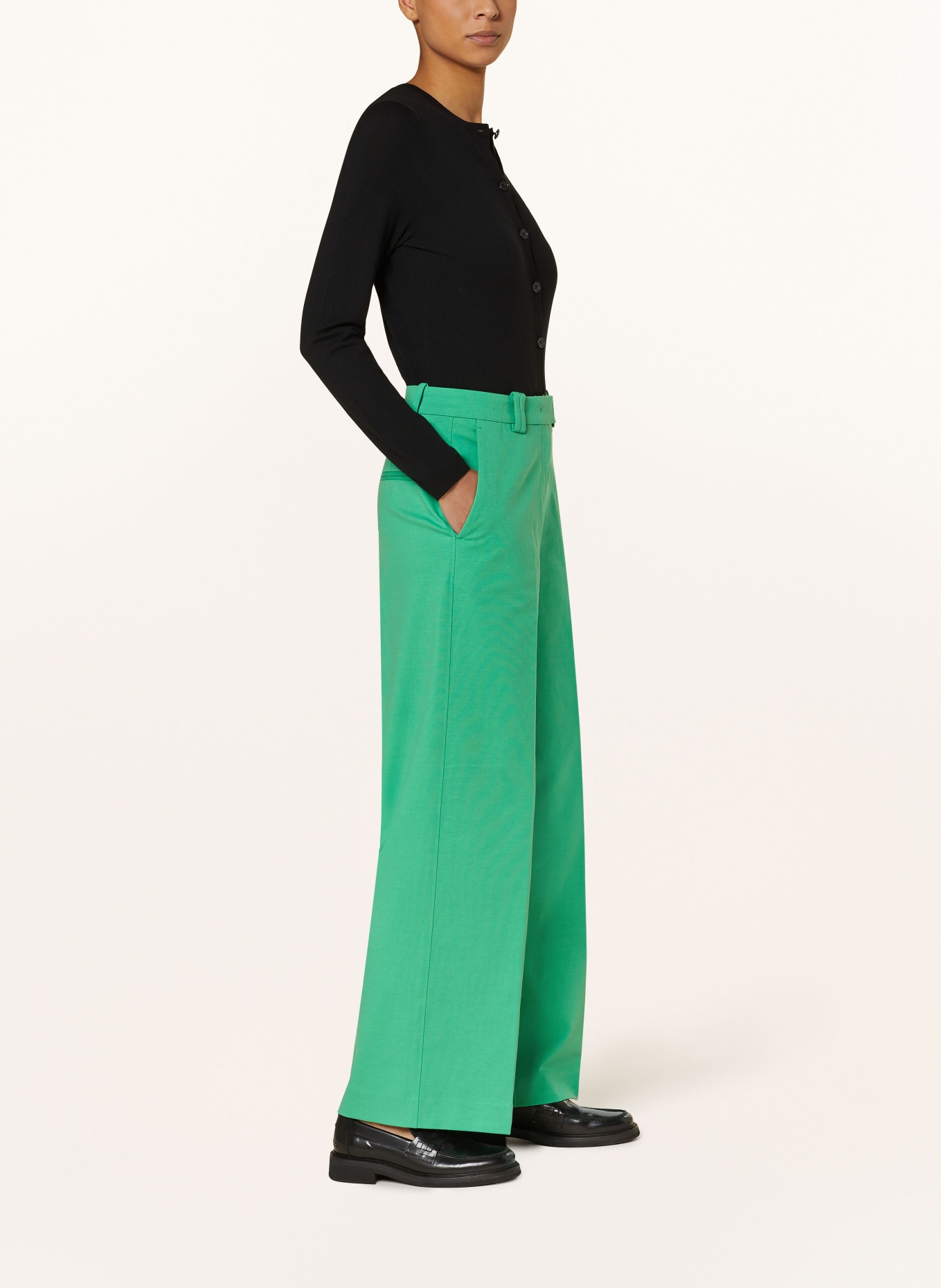 Marc O'Polo Wide leg trousers, Color: GREEN (Image 4)