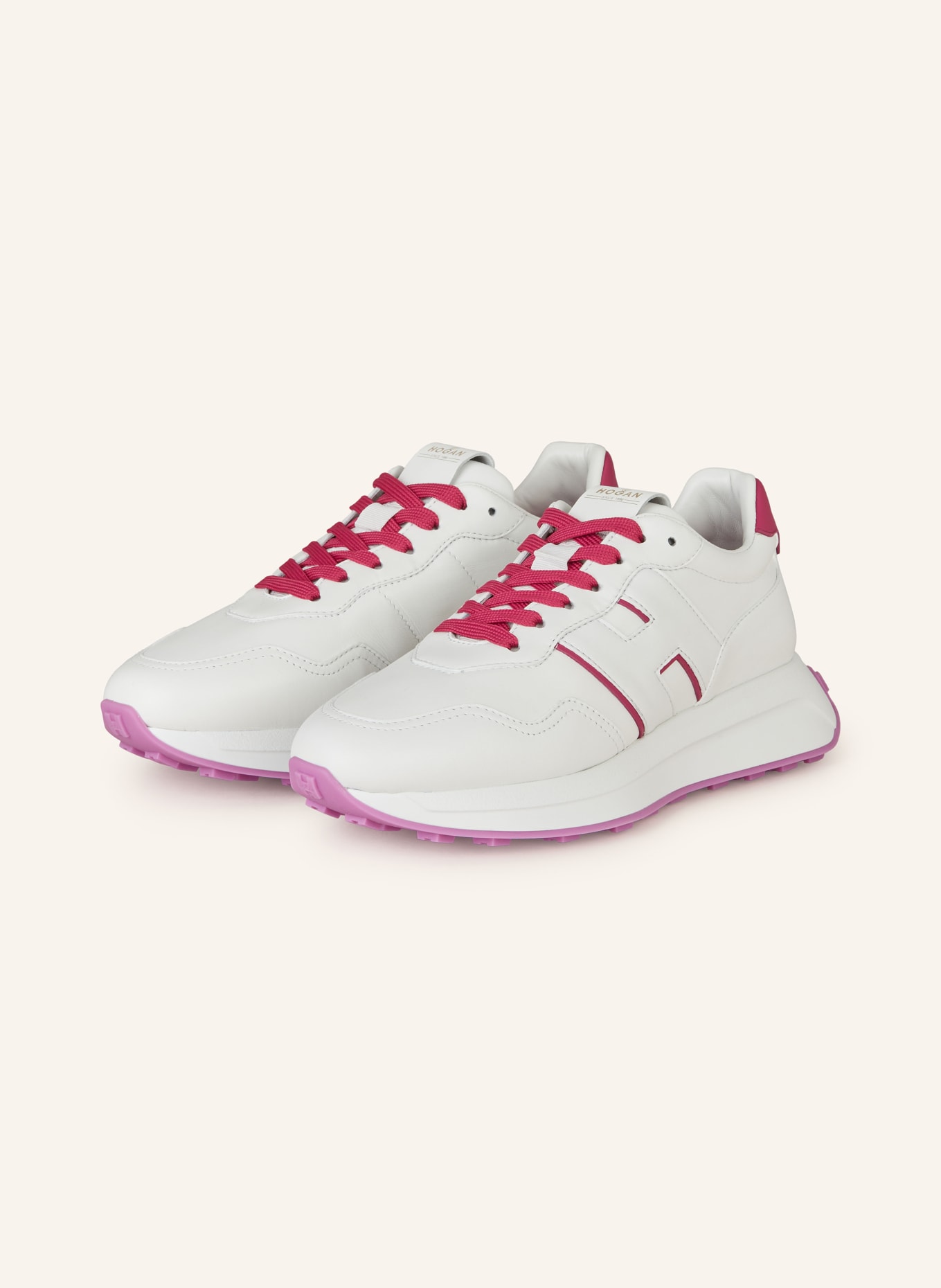 HOGAN Sneakers RUNNER, Color: WHITE/ PINK (Image 1)