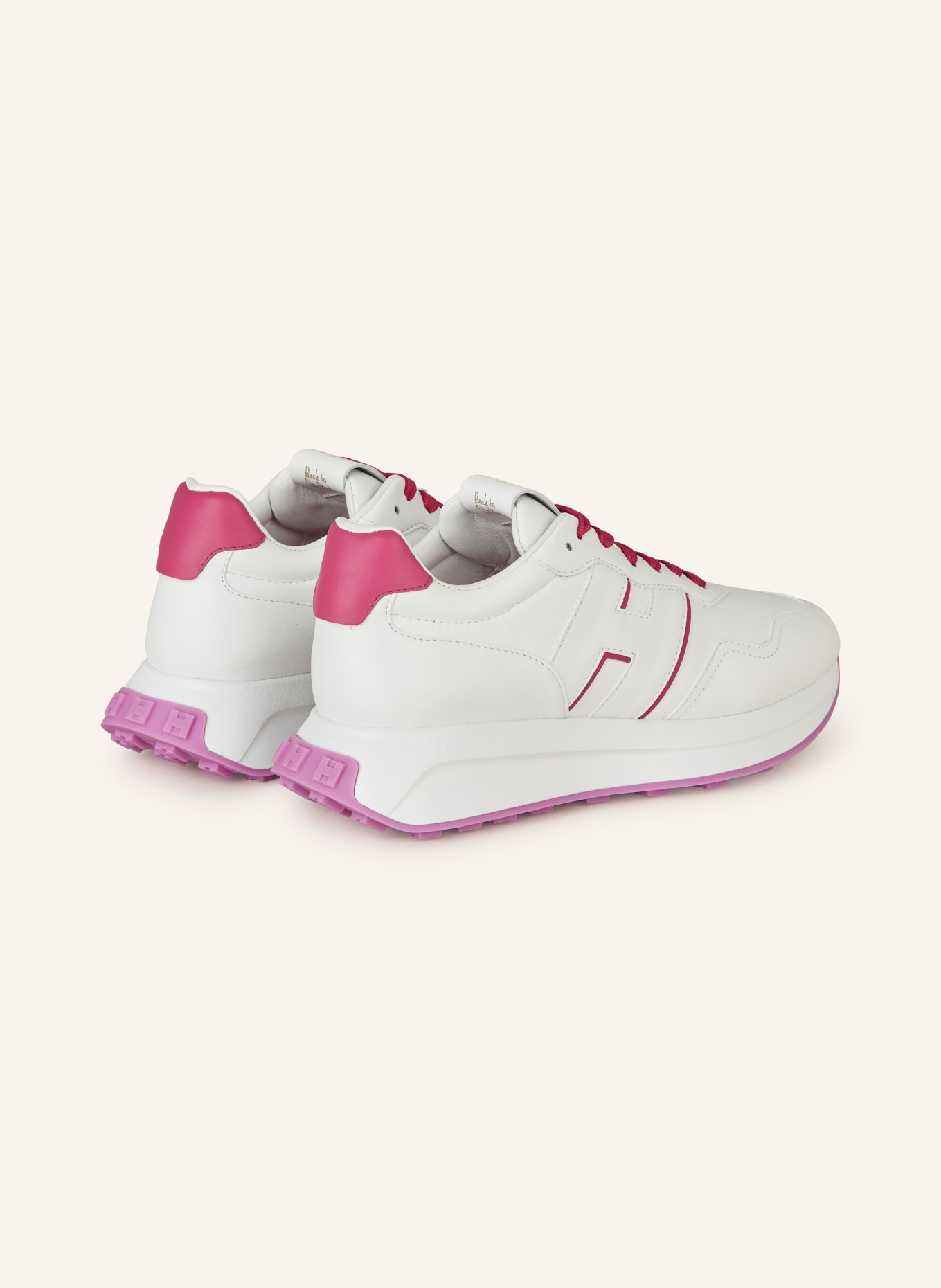 HOGAN Sneakers RUNNER, Color: WHITE/ PINK (Image 2)