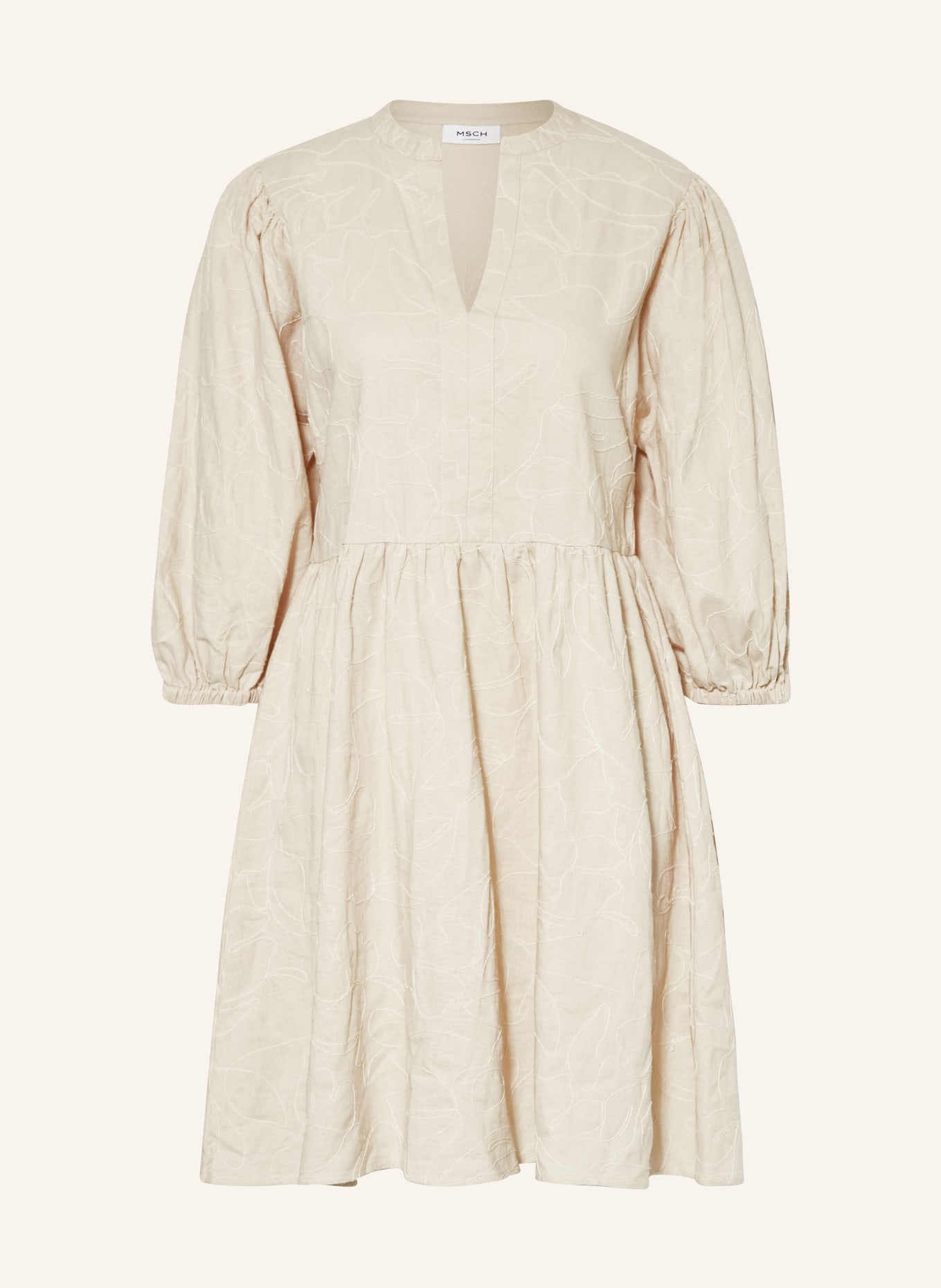MSCH COPENHAGEN Dress MSCHILEKTRA with 3/4 sleeves, Color: BEIGE (Image 1)
