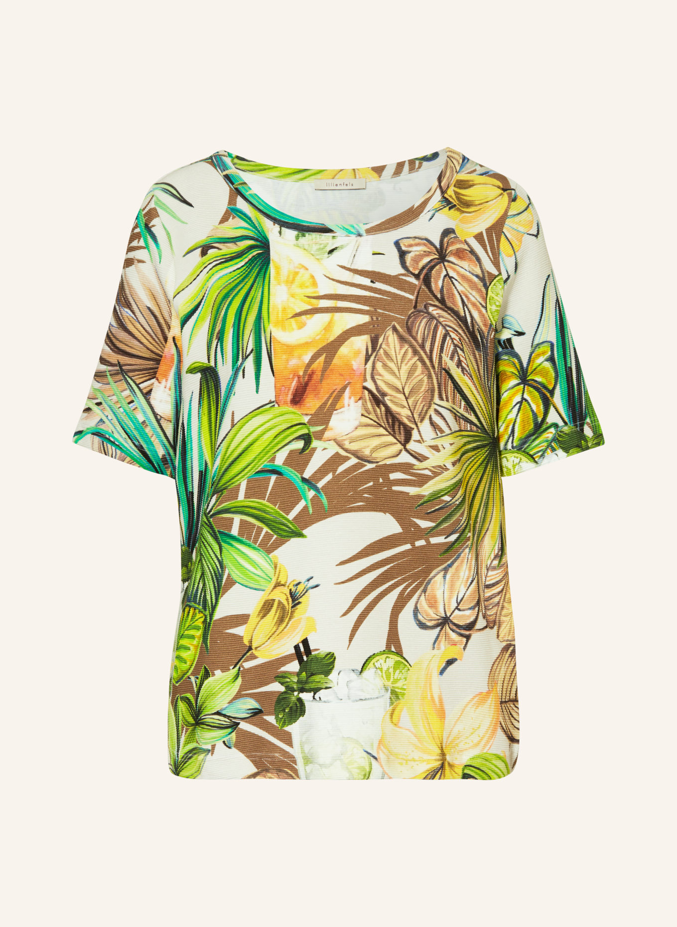 lilienfels T-shirt, Color: BEIGE/ GREEN/ BROWN (Image 1)