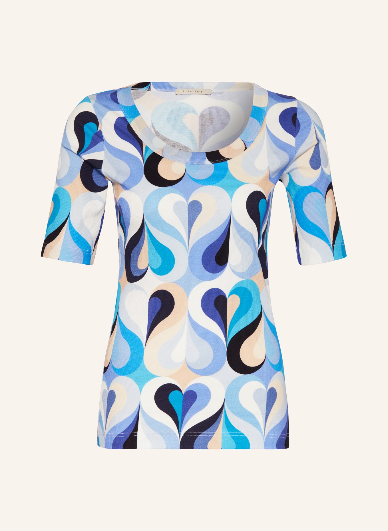 lilienfels T-shirt, Color: BLUE/ WHITE/ BEIGE (Image 1)