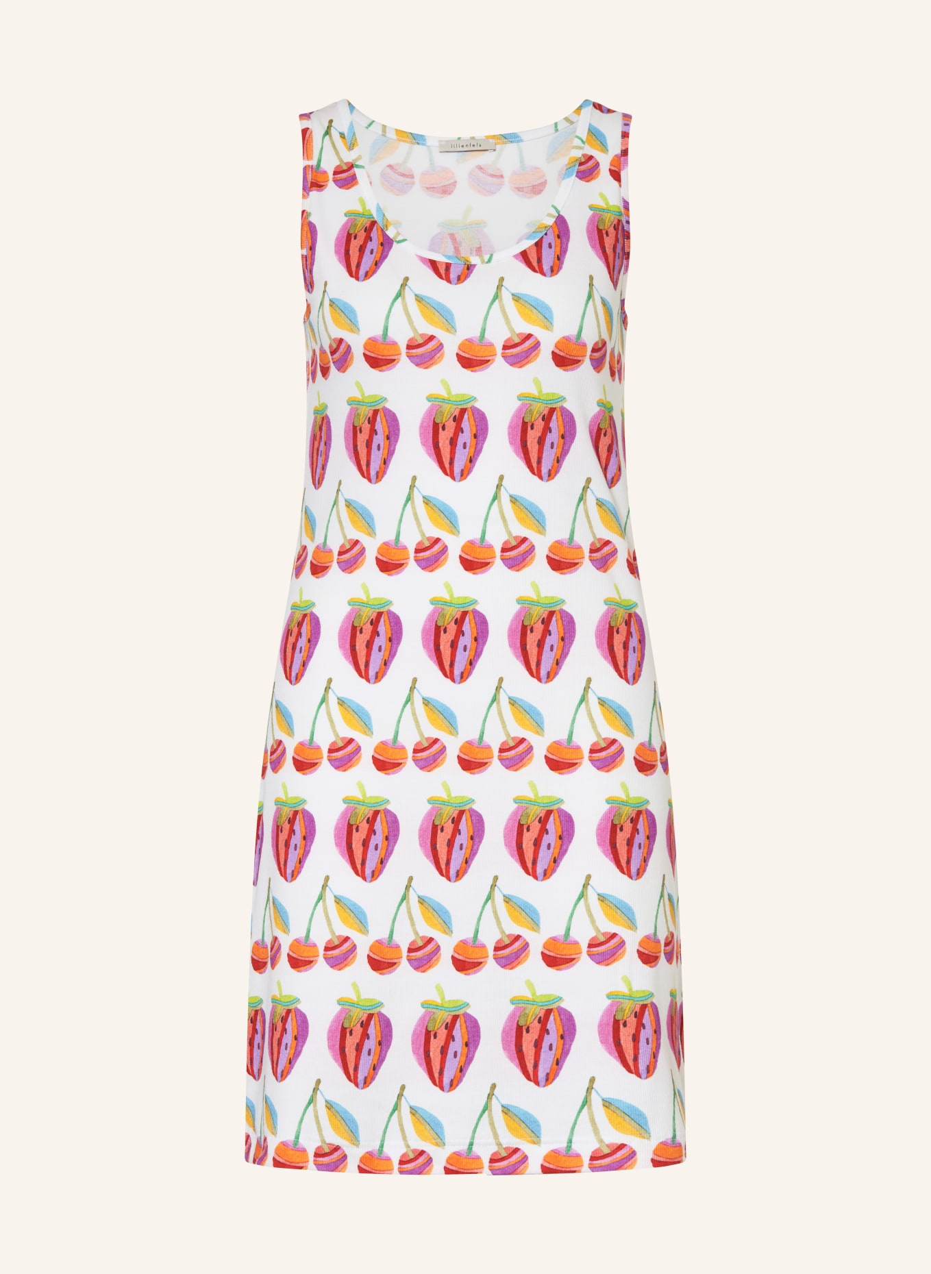 lilienfels Jersey dress, Color: WHITE/ PURPLE/ GREEN (Image 1)