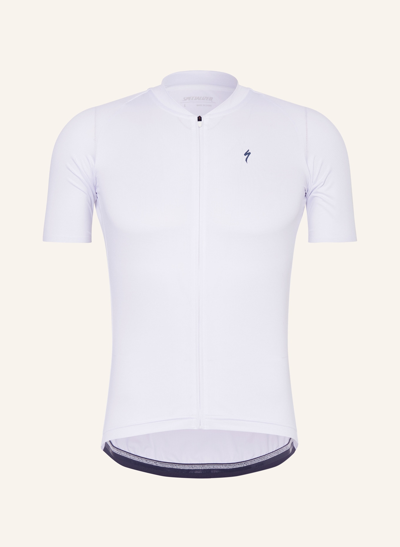 SPECIALIZED Cycling jersey SL AIR SOLID with UV protection 30 und Mesh, Color: WHITE (Image 1)