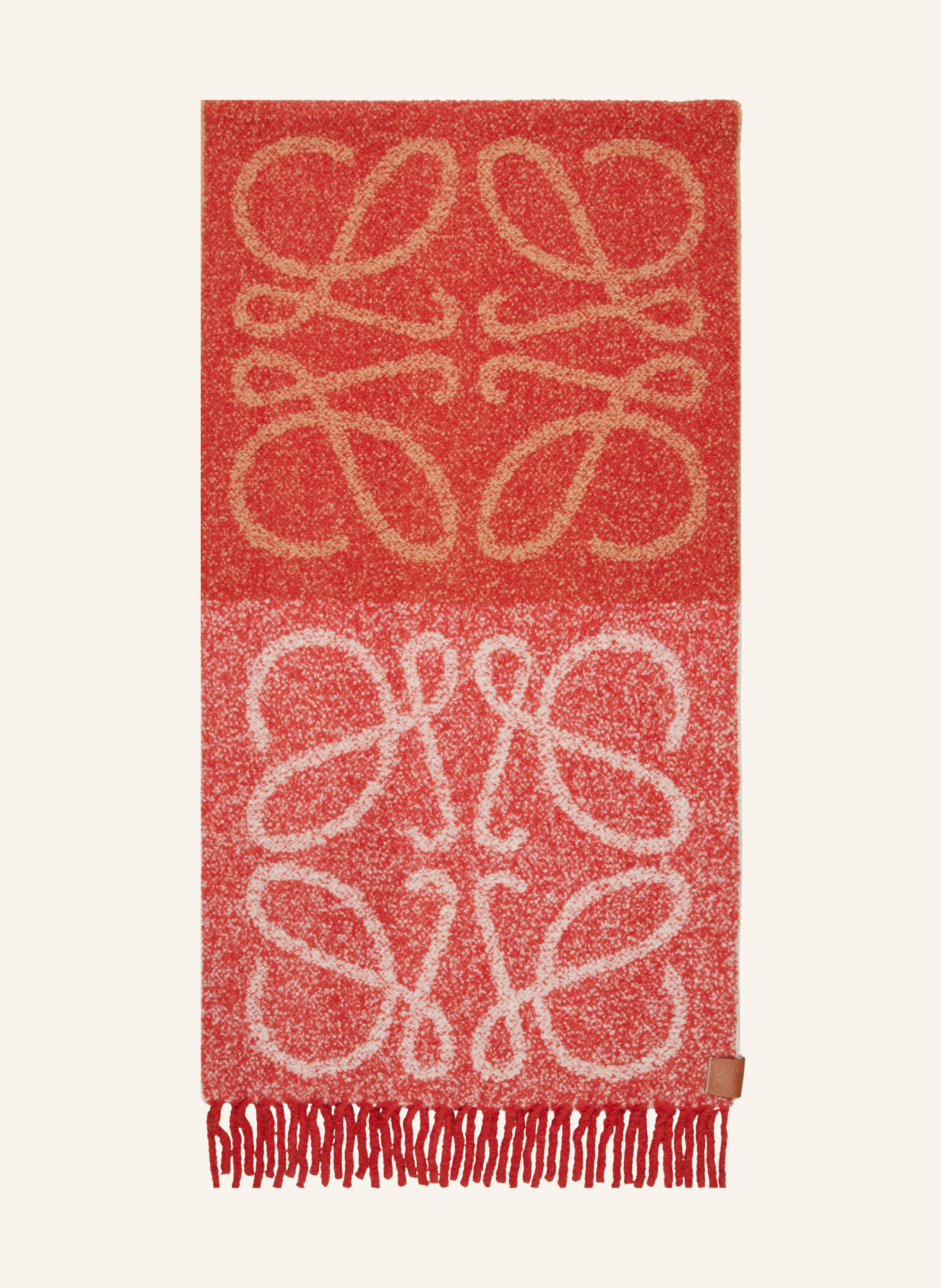 LOEWE Bouclé-Schal mit Alpaka, Farbe: ORANGE/ CREME/ GELB (Bild 1)