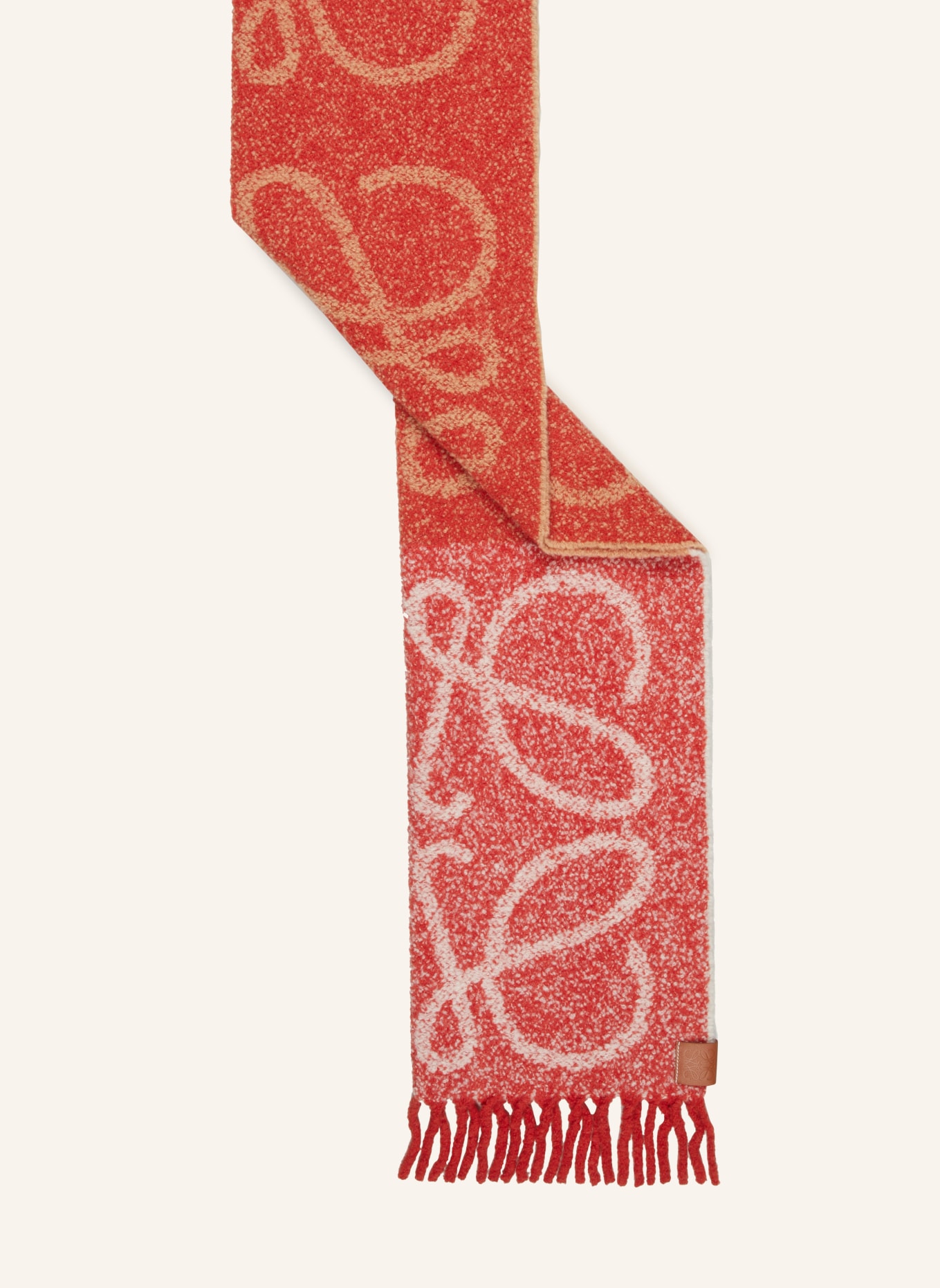 LOEWE Bouclé-Schal mit Alpaka, Farbe: ORANGE/ CREME/ GELB (Bild 2)