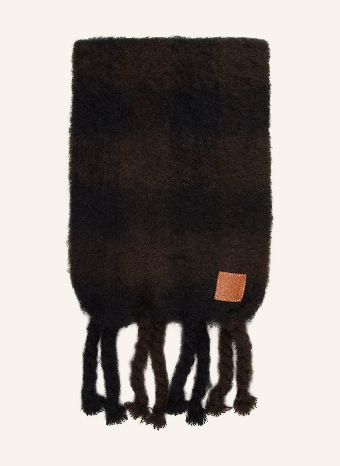 LOEWE Mohair scarf, Color: DARK BROWN/ BROWN (Image 1)