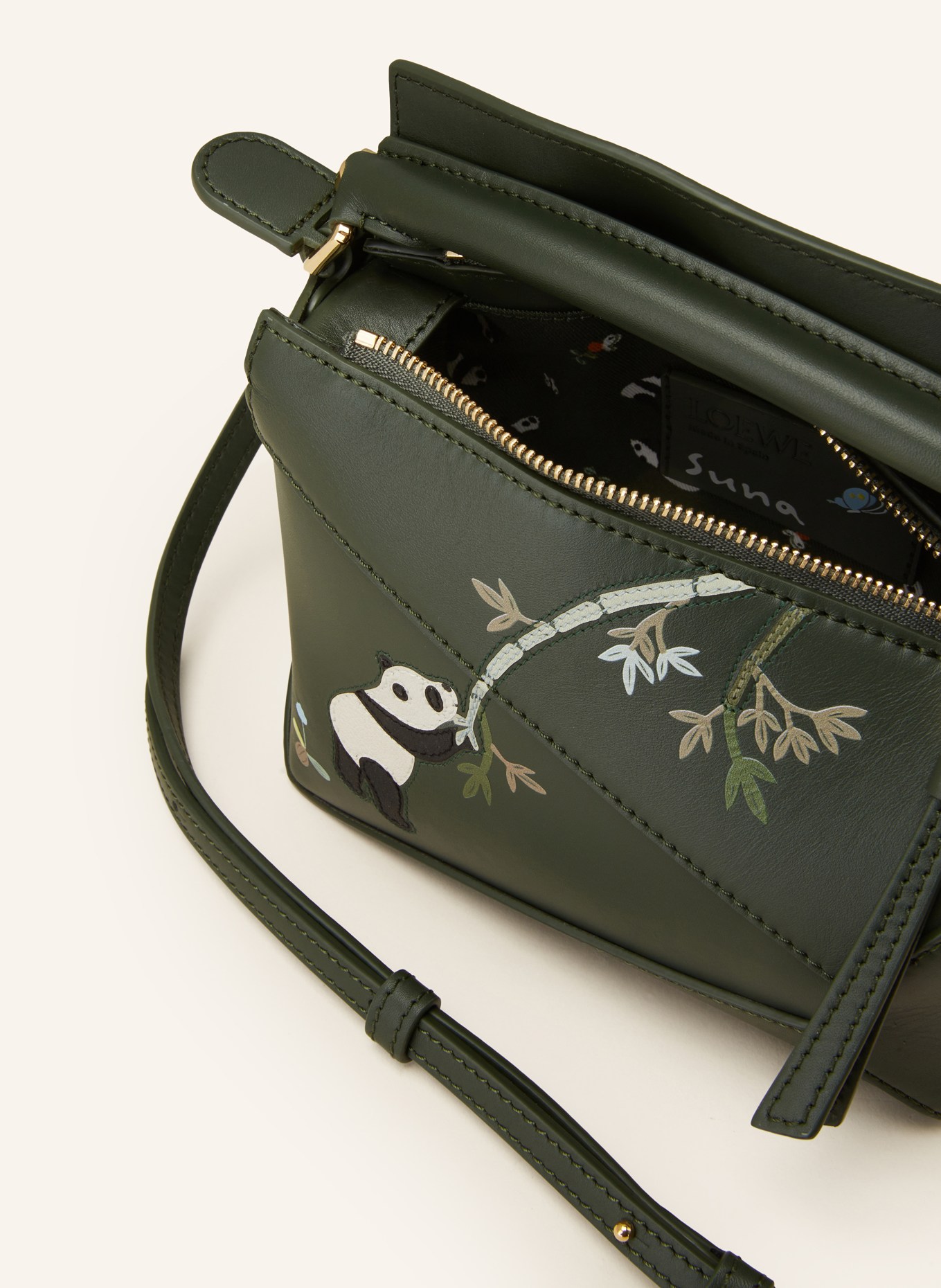 LOEWE Handbag PUZZLE EDGE MINI, Color: GREEN (Image 3)