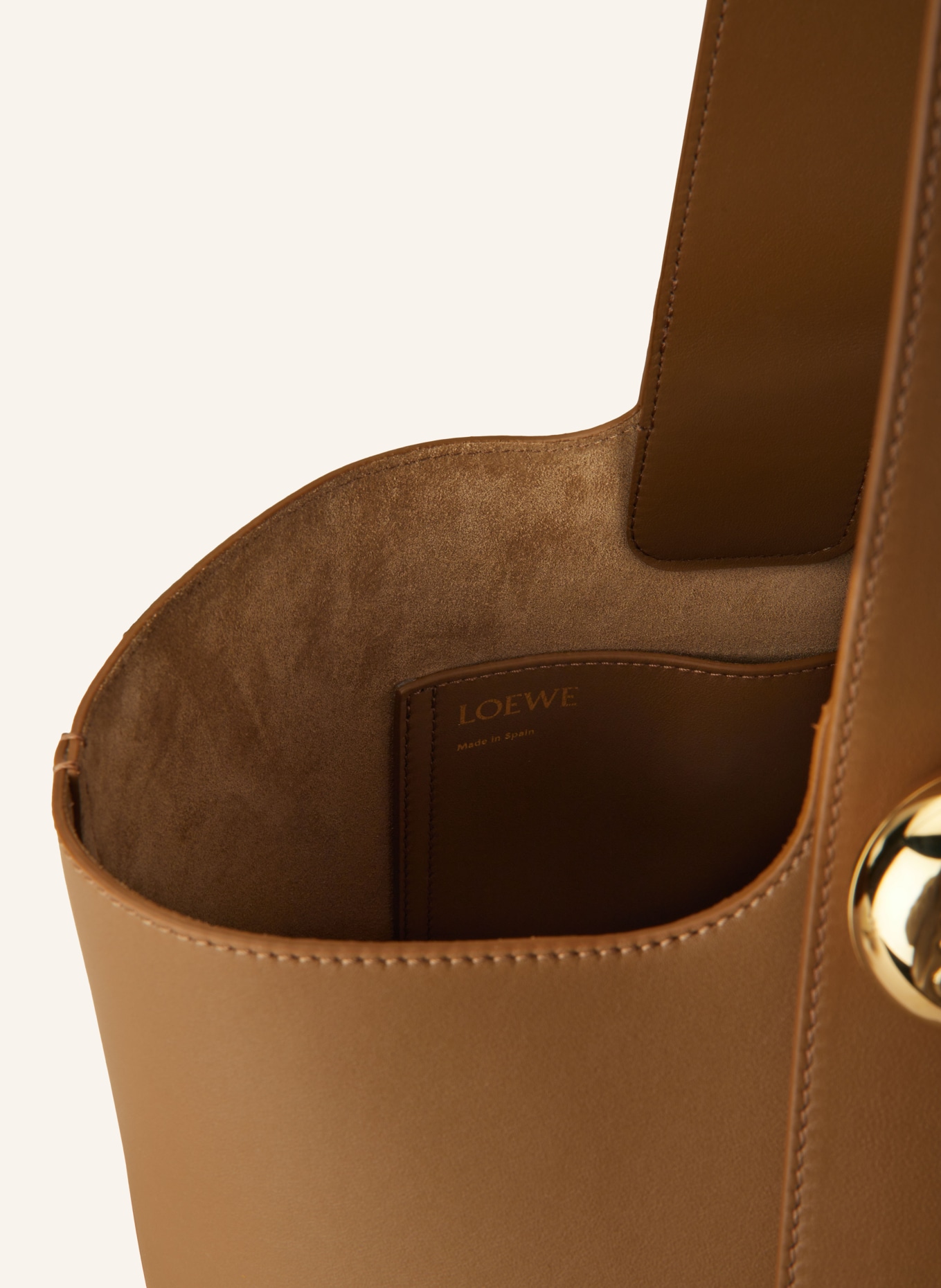 LOEWE Handbag PEBBLE BUCKET MEDIUM, Color: BROWN (Image 3)