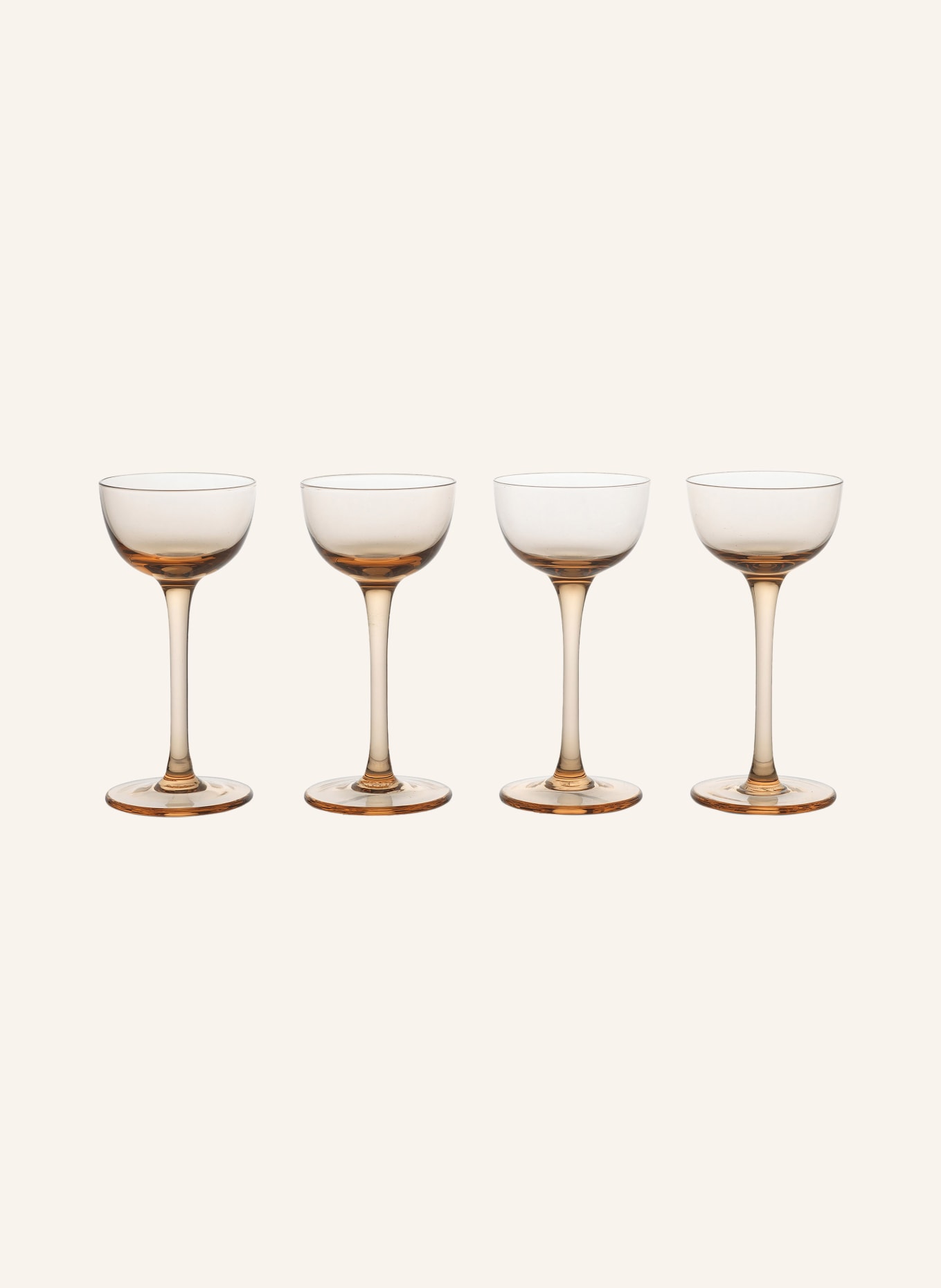 Ferm LIVING Set of 4 liqueur glasses HOST, Color: SALMON (Image 1)